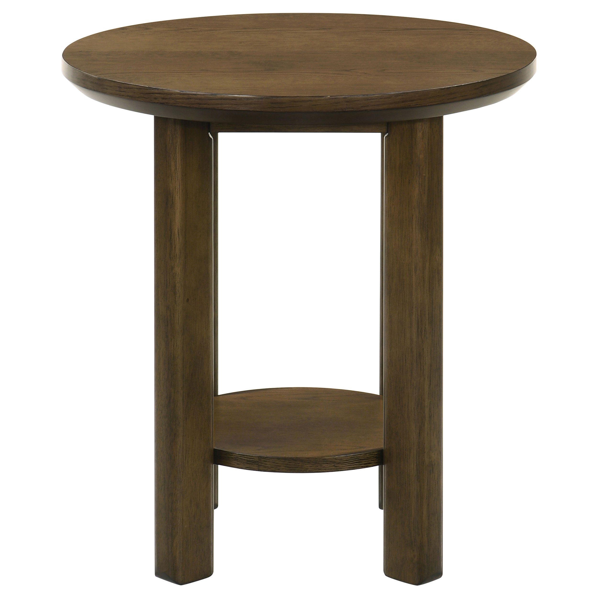 Ottowa Round Wood Coffee Table Set Brown