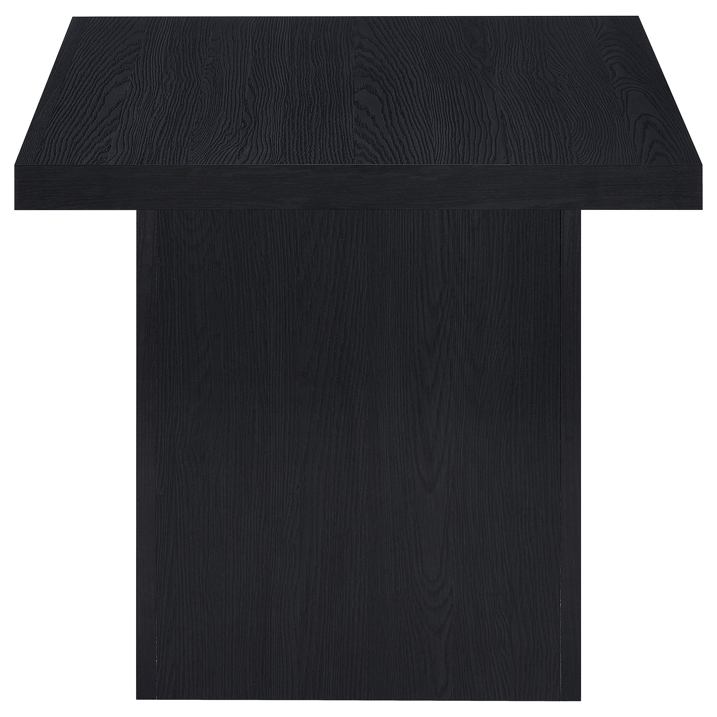 Devar Square Cocktail Coffee End Table Set Black