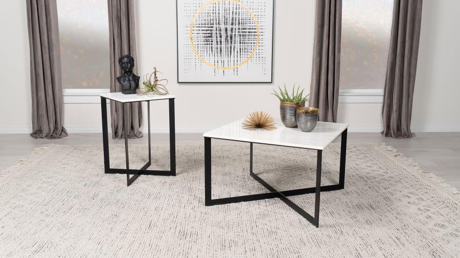 Tobin Marble Top Coffee and End Table Set