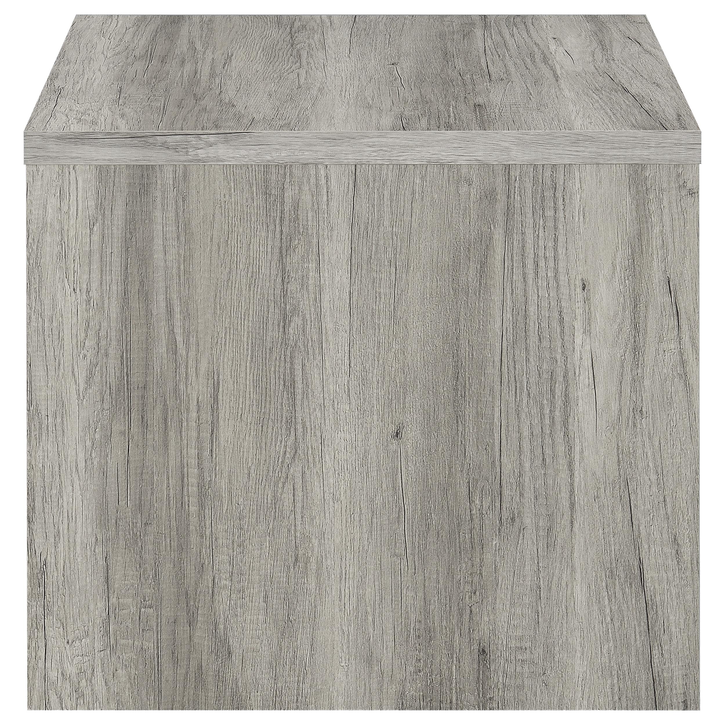 Felix 1-drawer Square Engineered Wood End Table Grey Driftwood