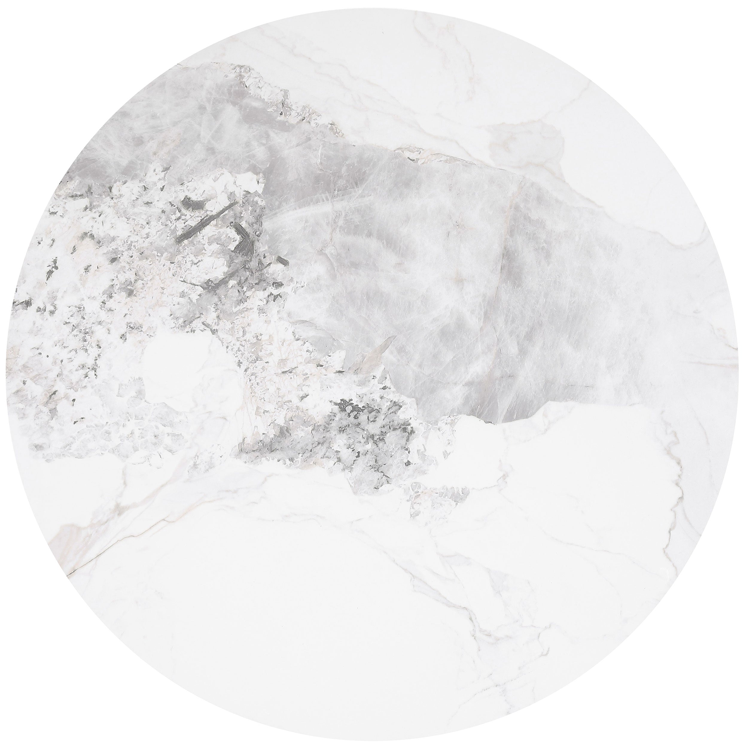 Rowena Coffee and End Table Set White Faux Marble