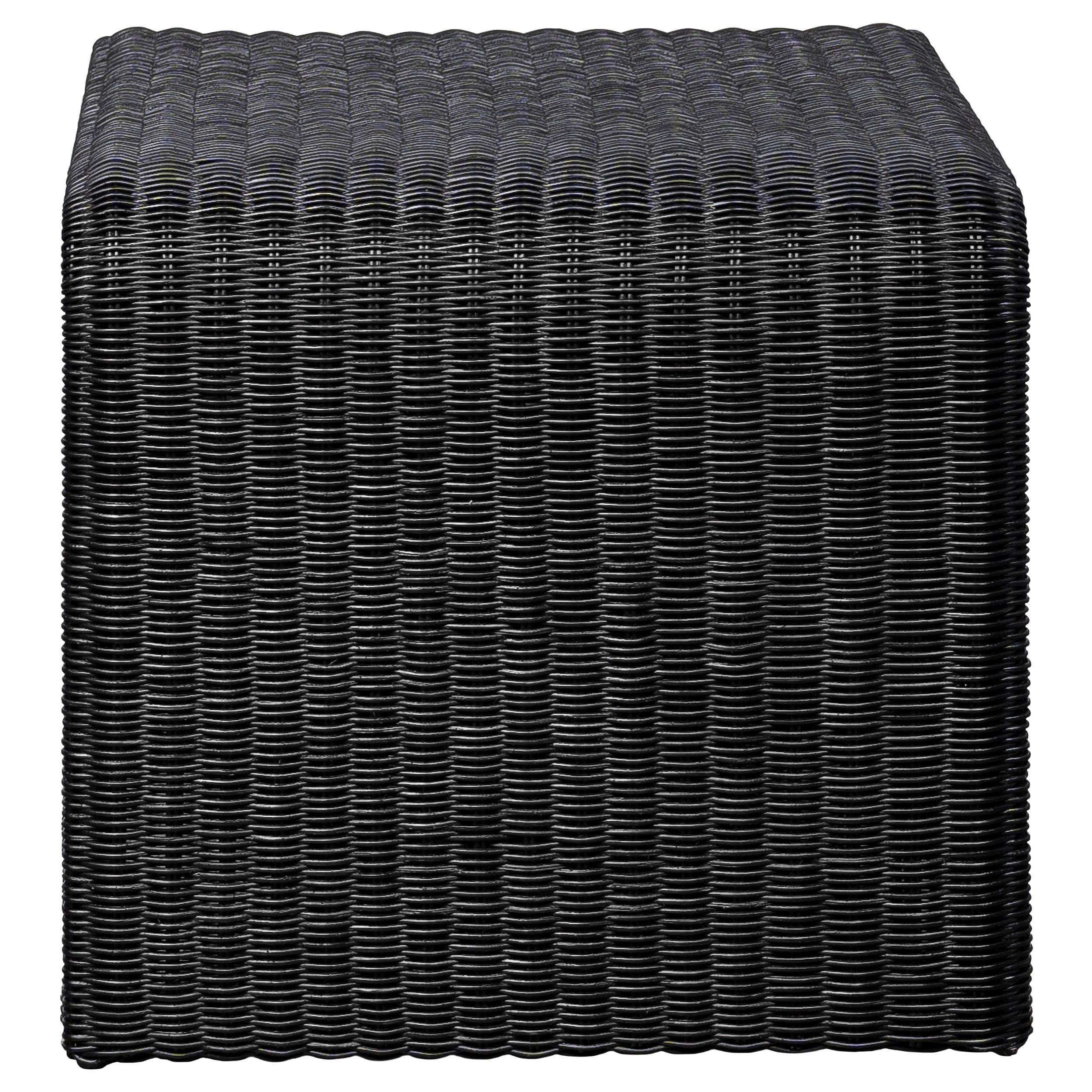 Cahya Square Woven Rattan End Table Natural