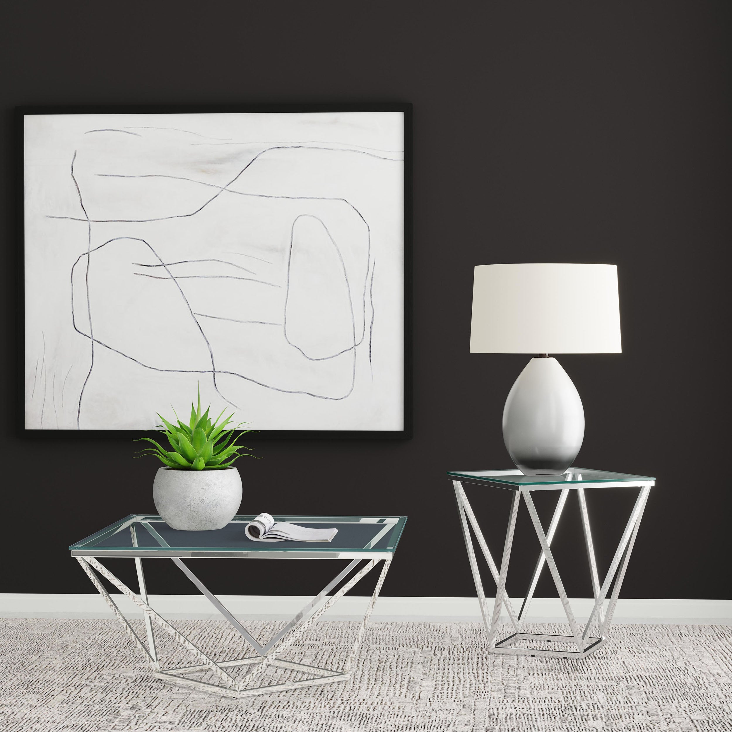 Brittania Square Coffee and End Table Set