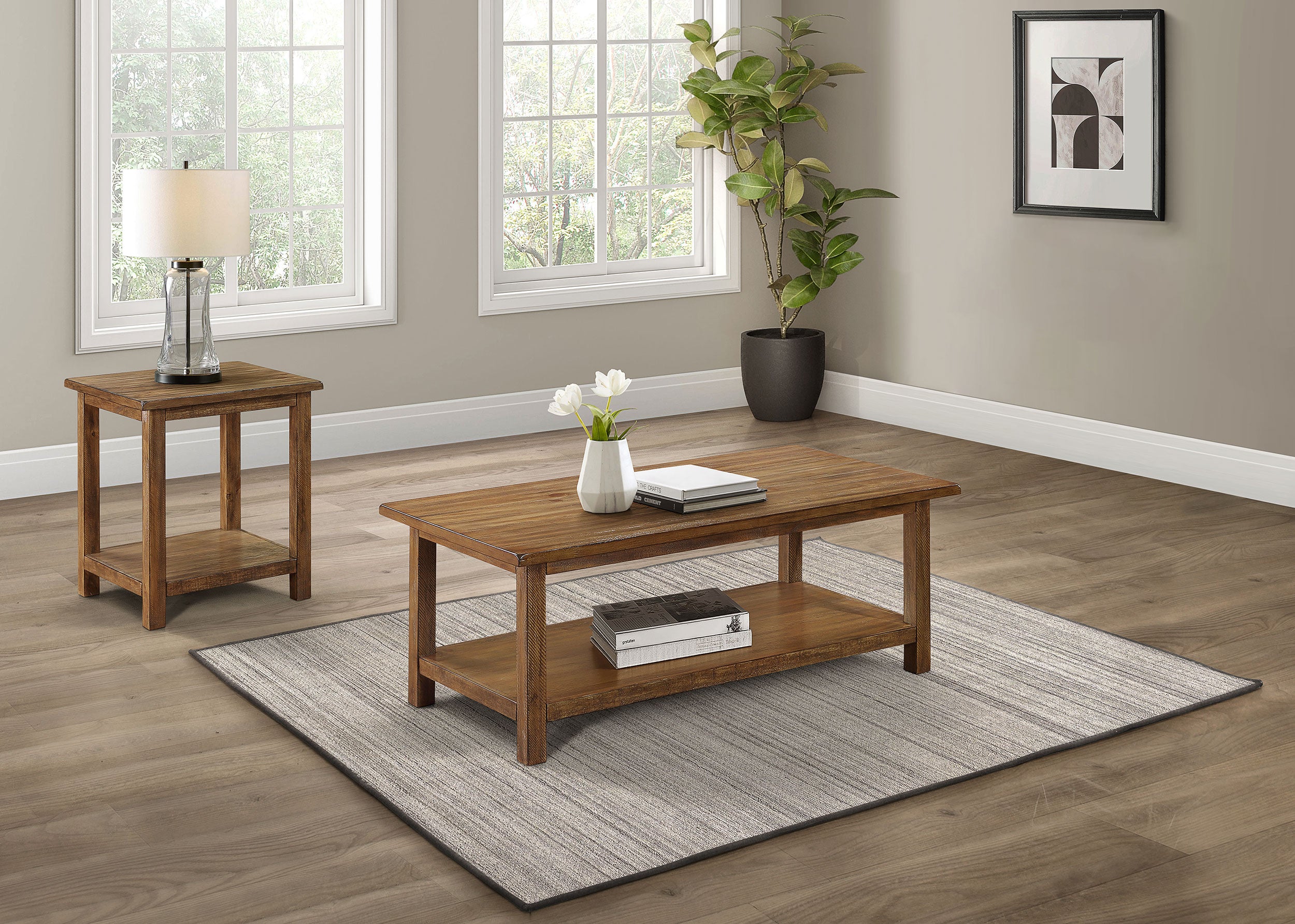 Payne Coffee and End Table Set Distressed