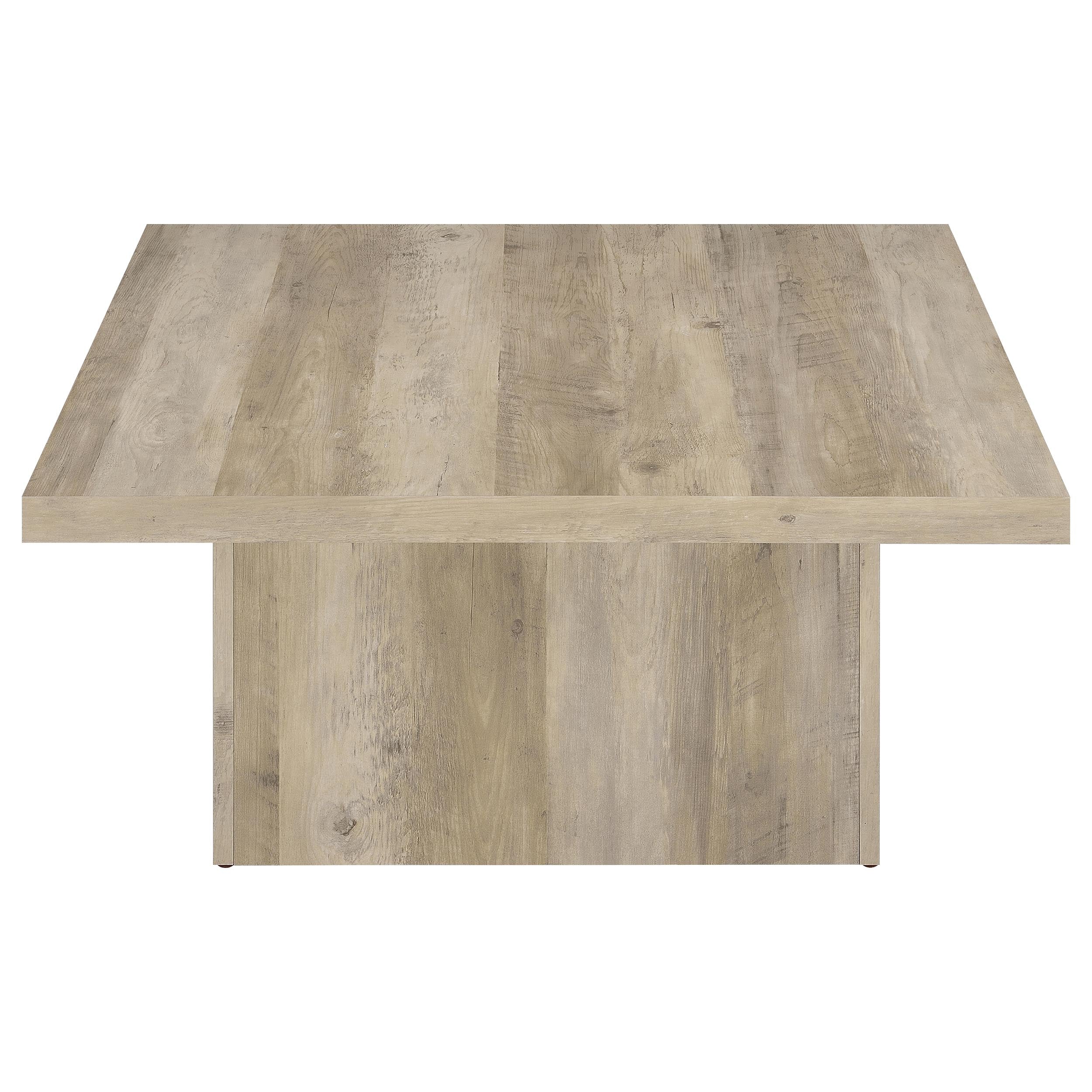 Devar Square Engineered Wood Coffee Table Distressed Pine
