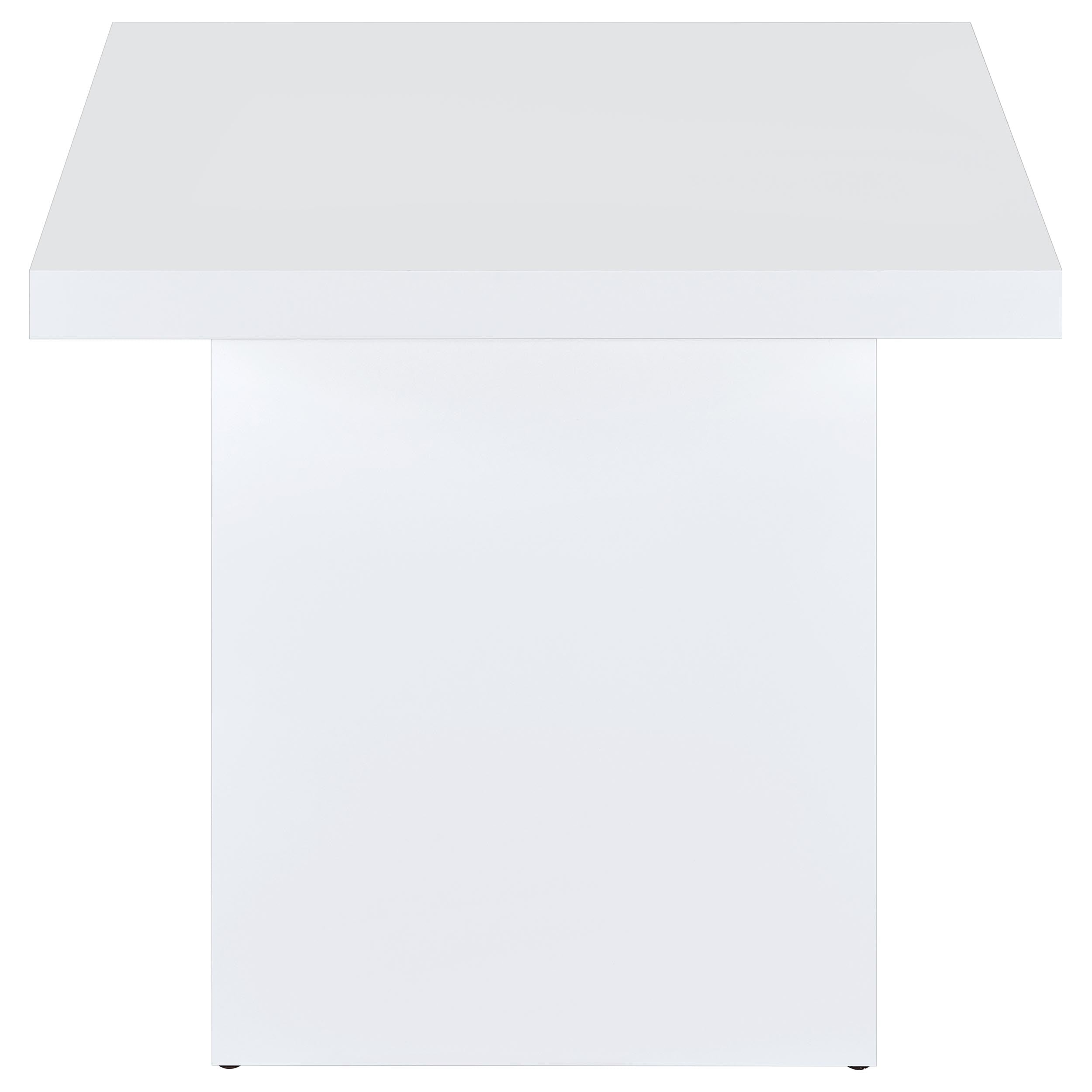 Devar 3-piece Square Coffee End Table Set White High Gloss