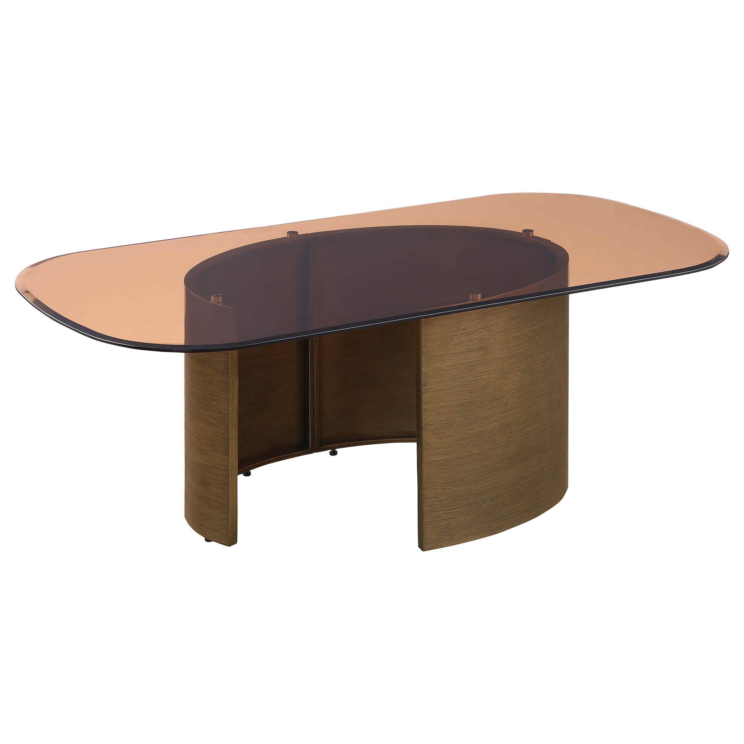 Morena Coffee and End Table Set Brushed Bronze