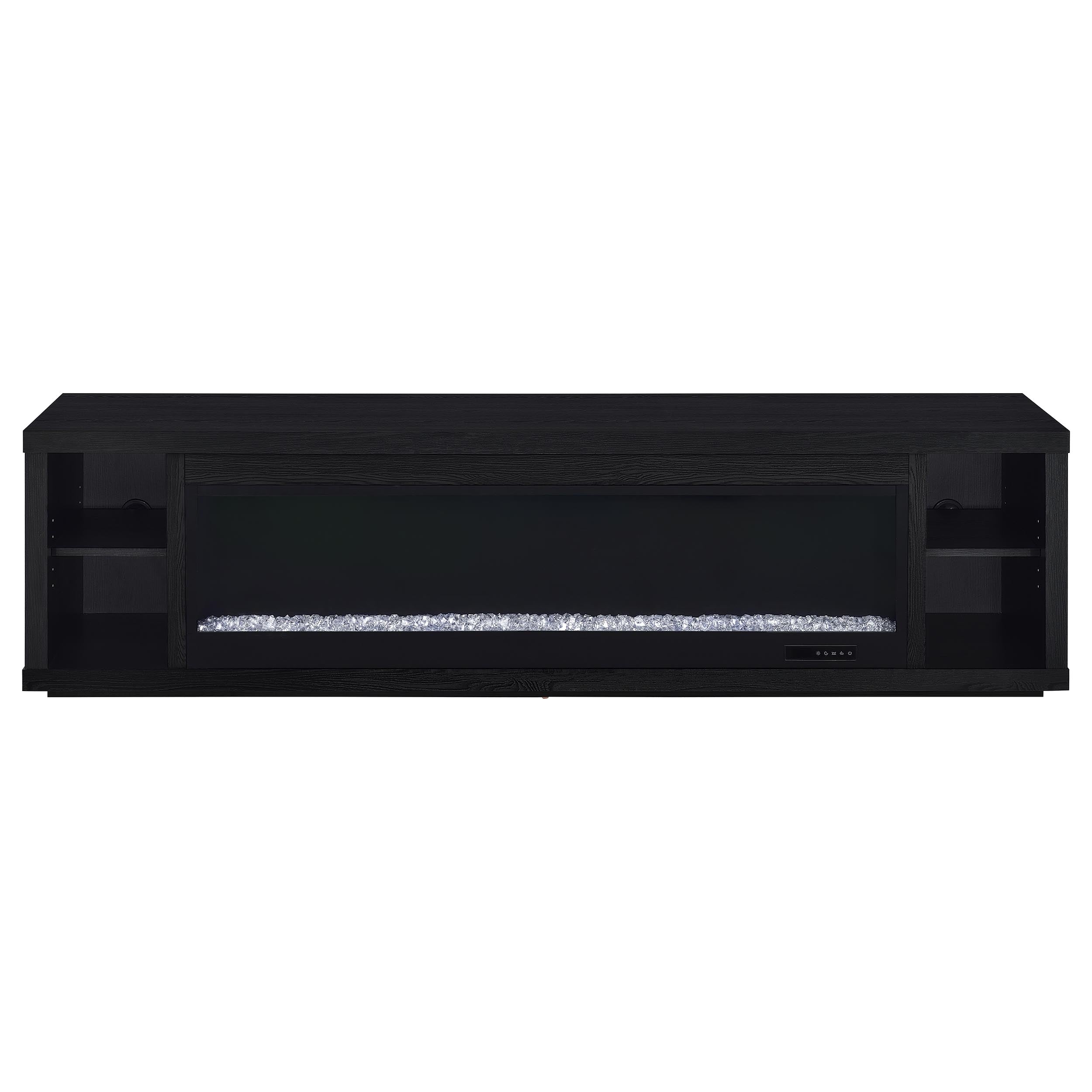 Deiter 79-inch TV Stand Fireplace Media Console Black
