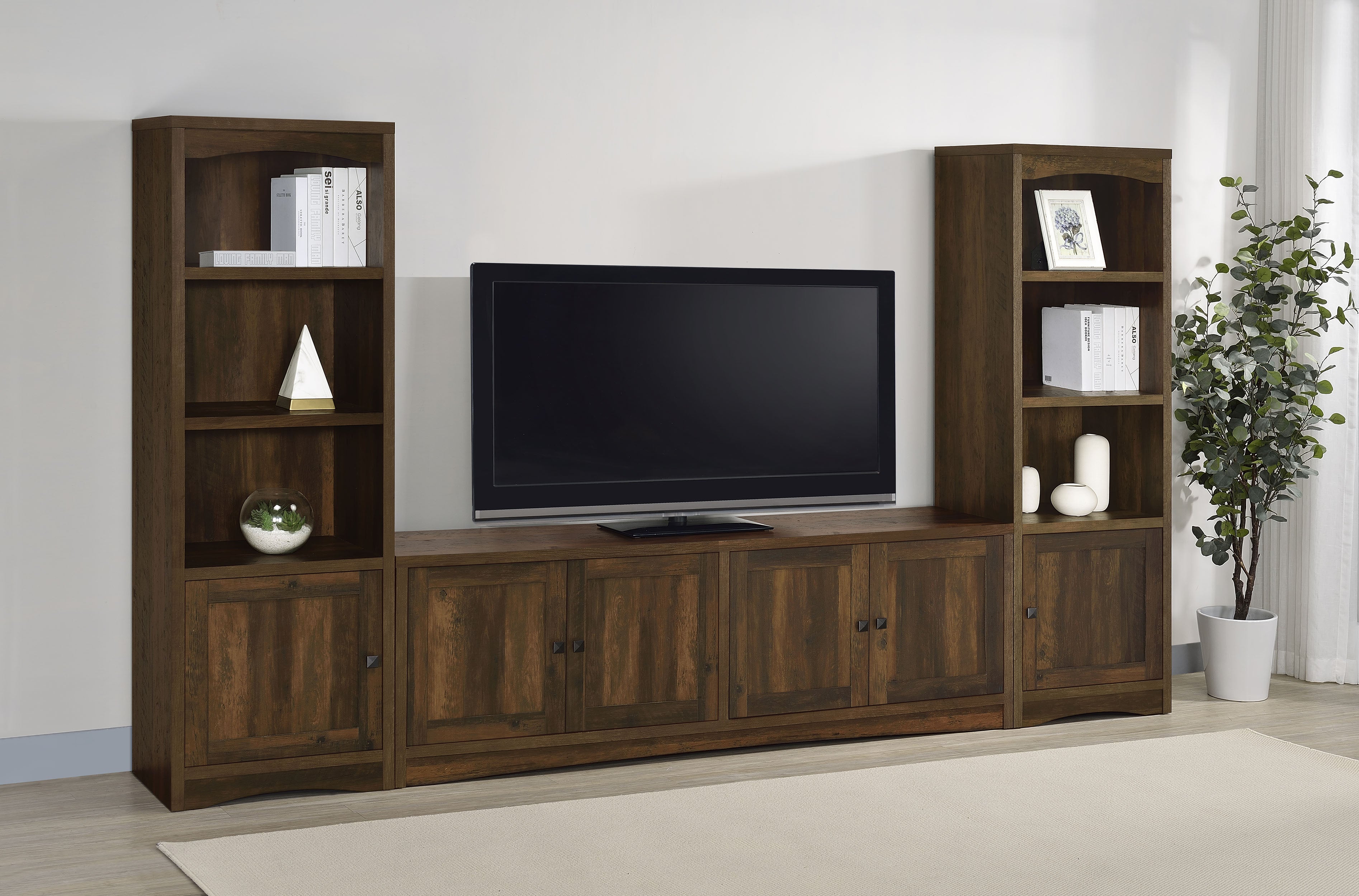 Laughlin  Entertainment Center TV Stand Dark Pine