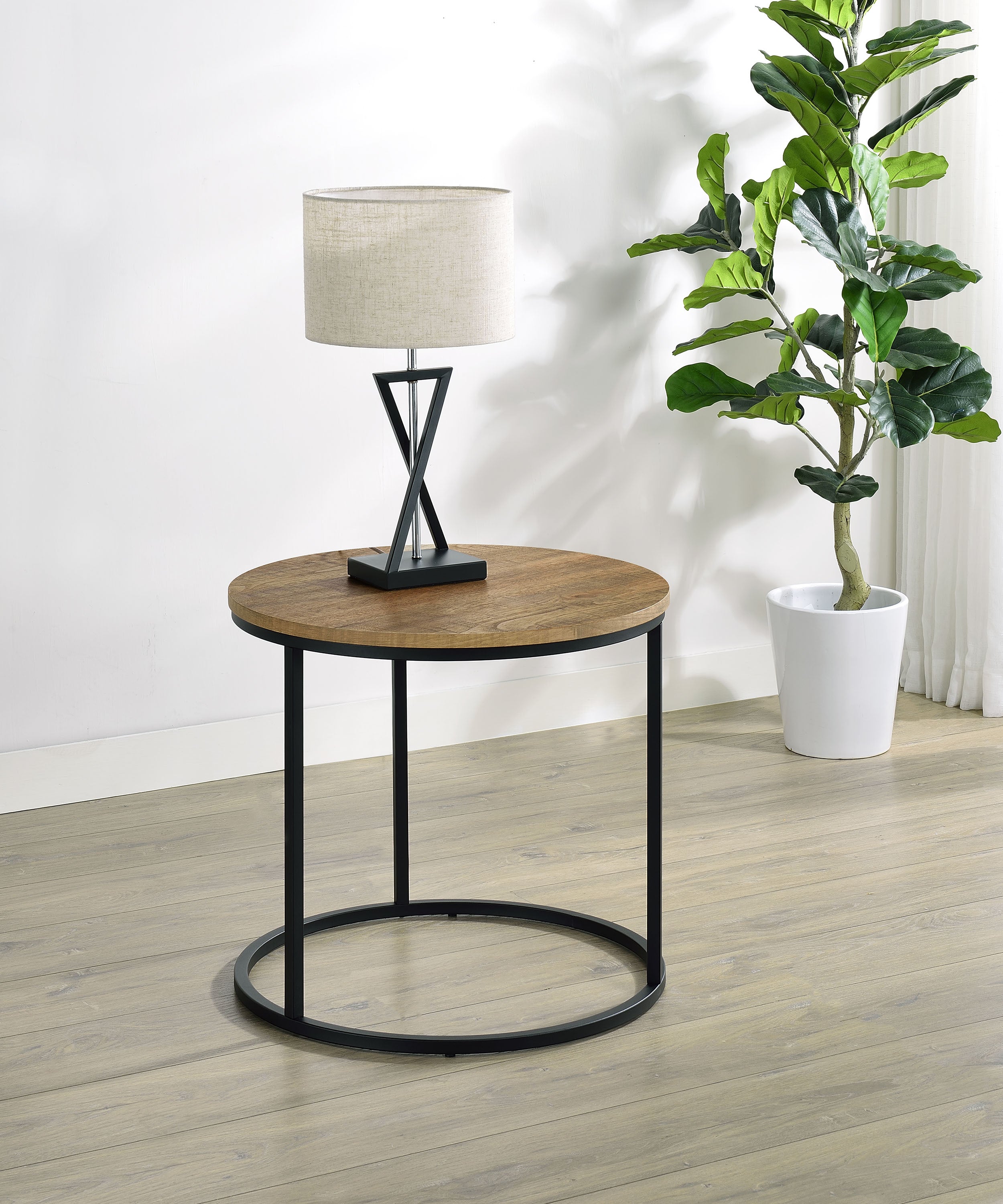 Lainey Round Occasional Side End Table Mango