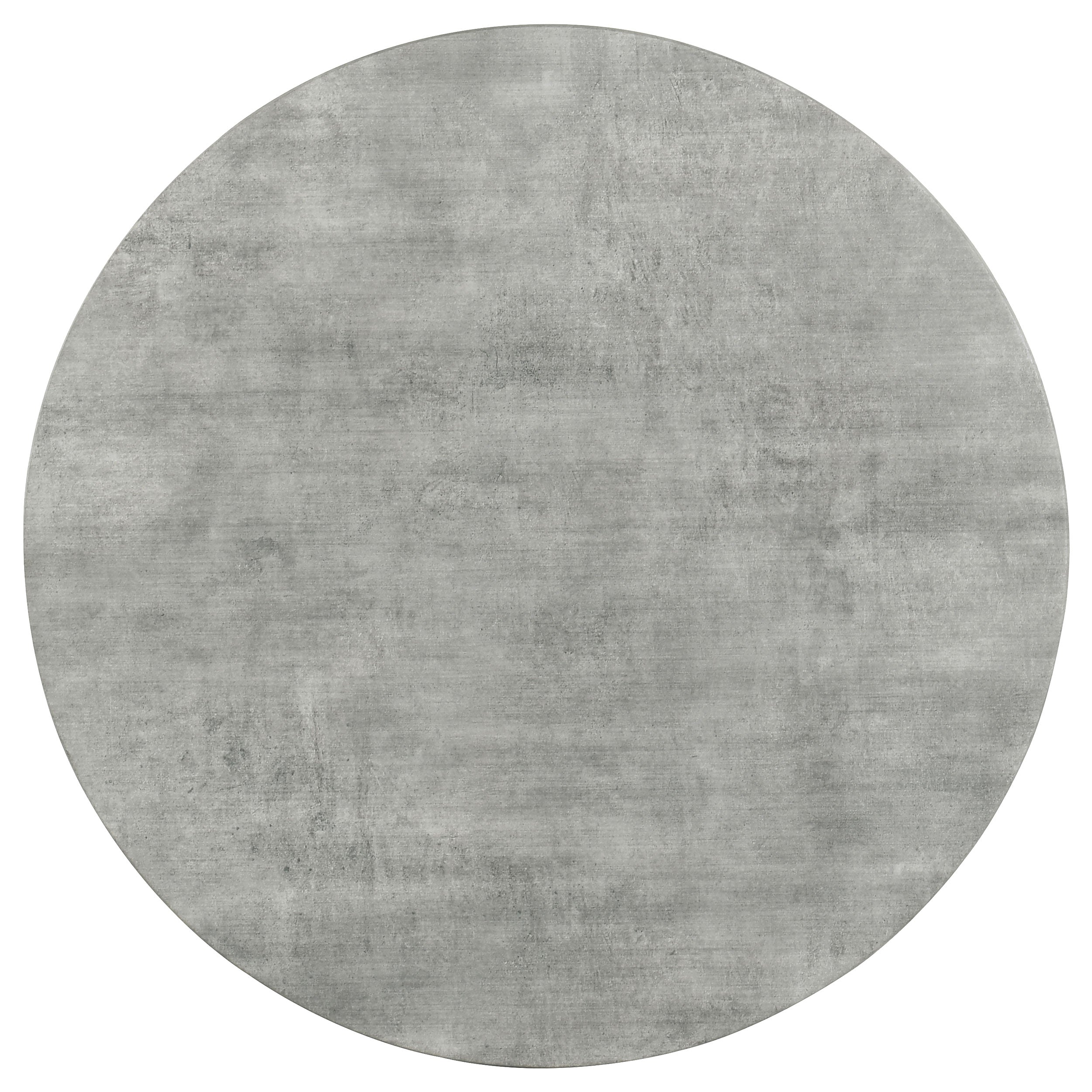 Hadi Round SmartTop Coffee Table Cement and Gunmetal