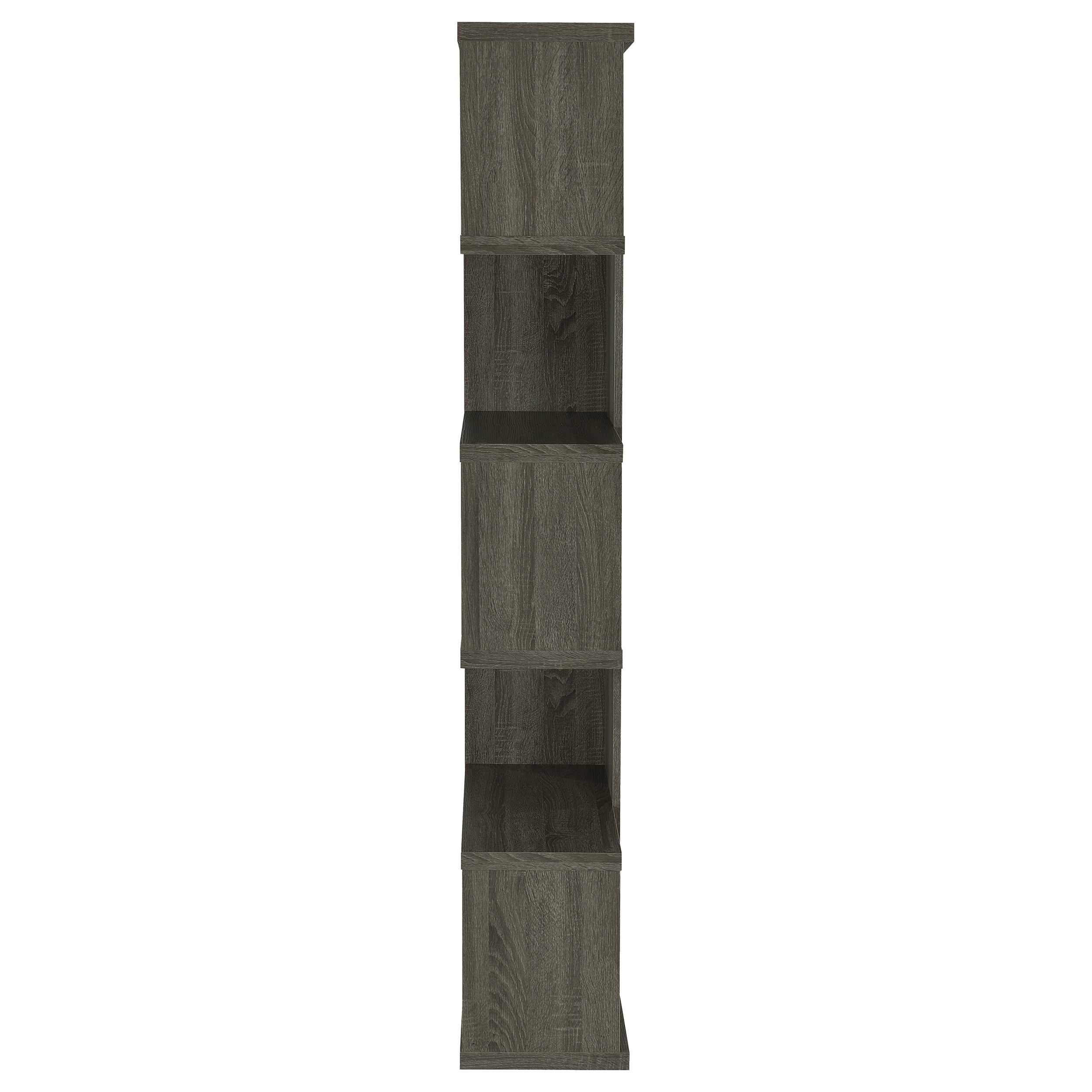 Joey 71-inch 5-shelf Bookshelf Weathered Grey