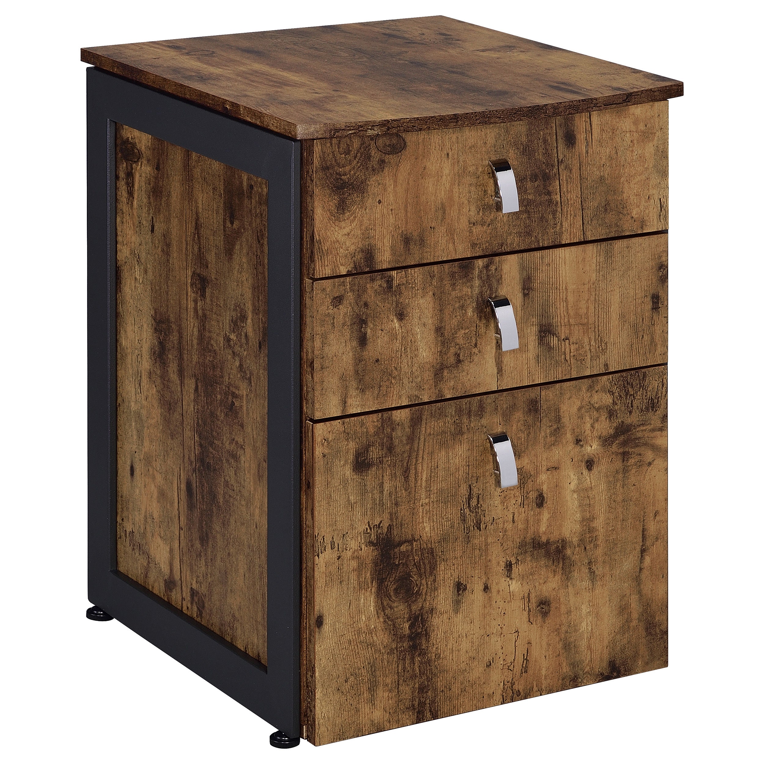 Estrella Office Desk File Cabinet Set Rustic Nutmeg