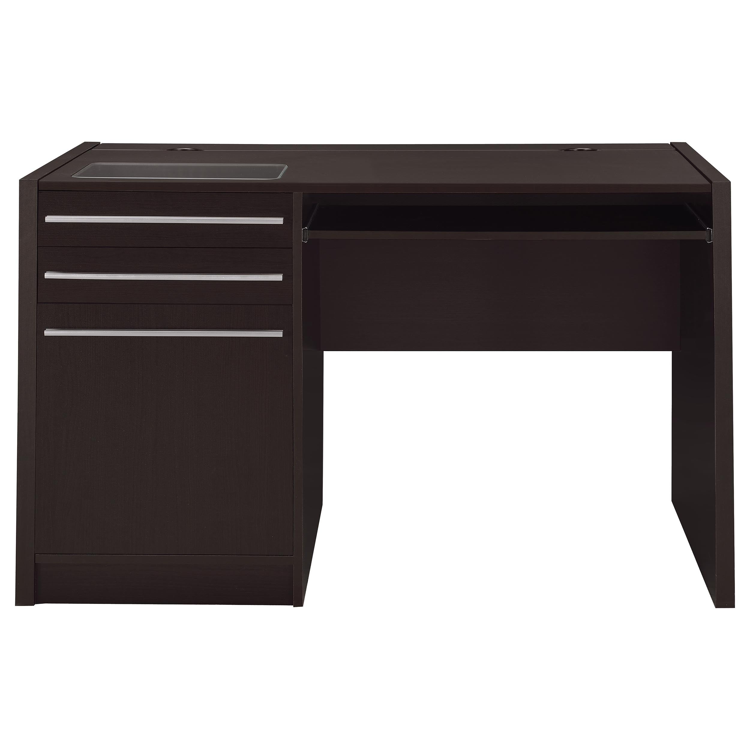 Halston Rectangular Connect-it Office Desk Cappuccino