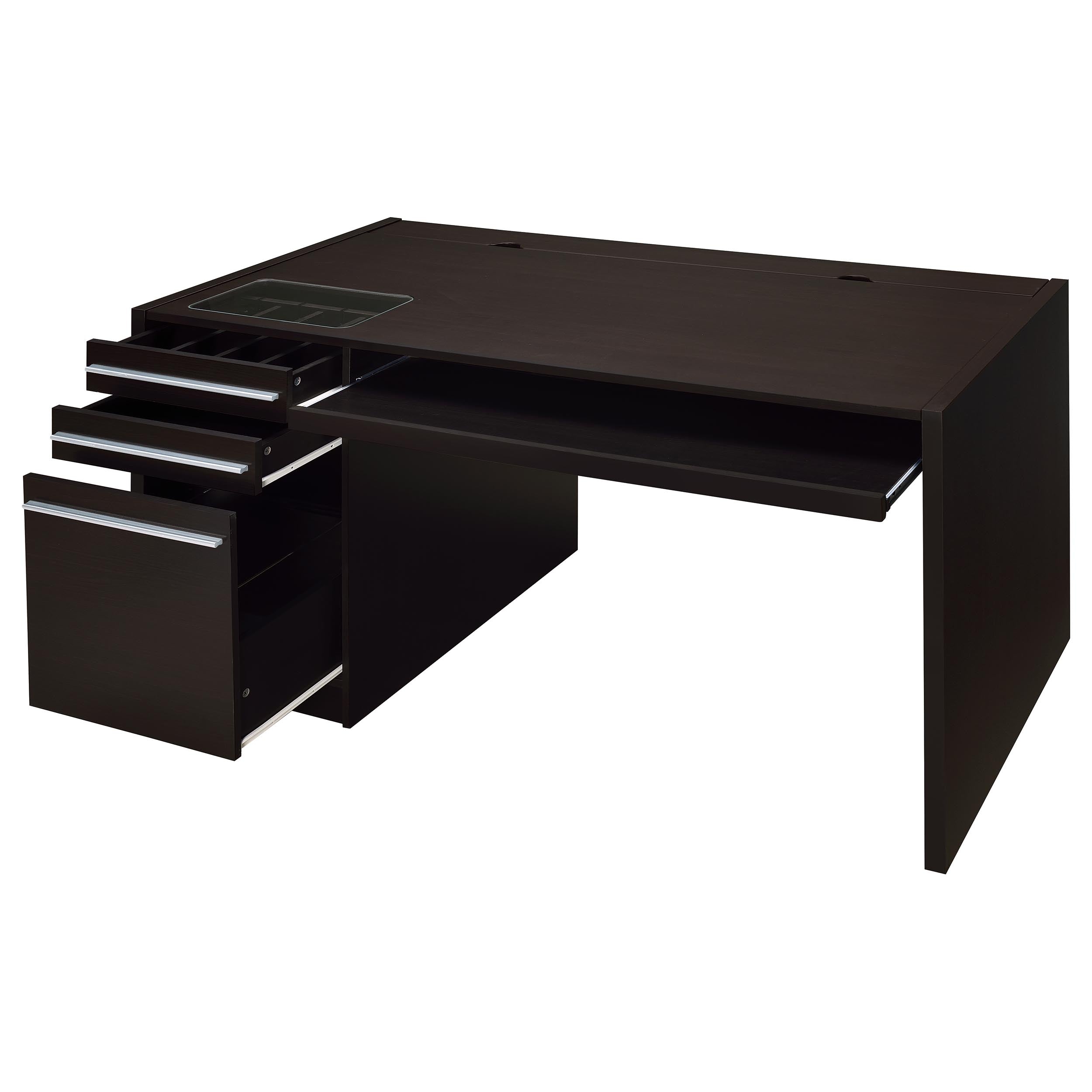 Halston 3-drawer Connect-it Office Desk Cappuccino