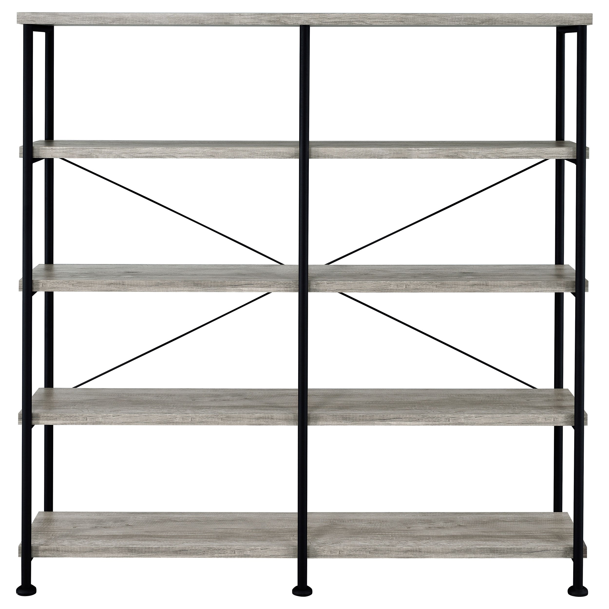 Analiese 4-shelf Open Bookcase Grey Driftwood