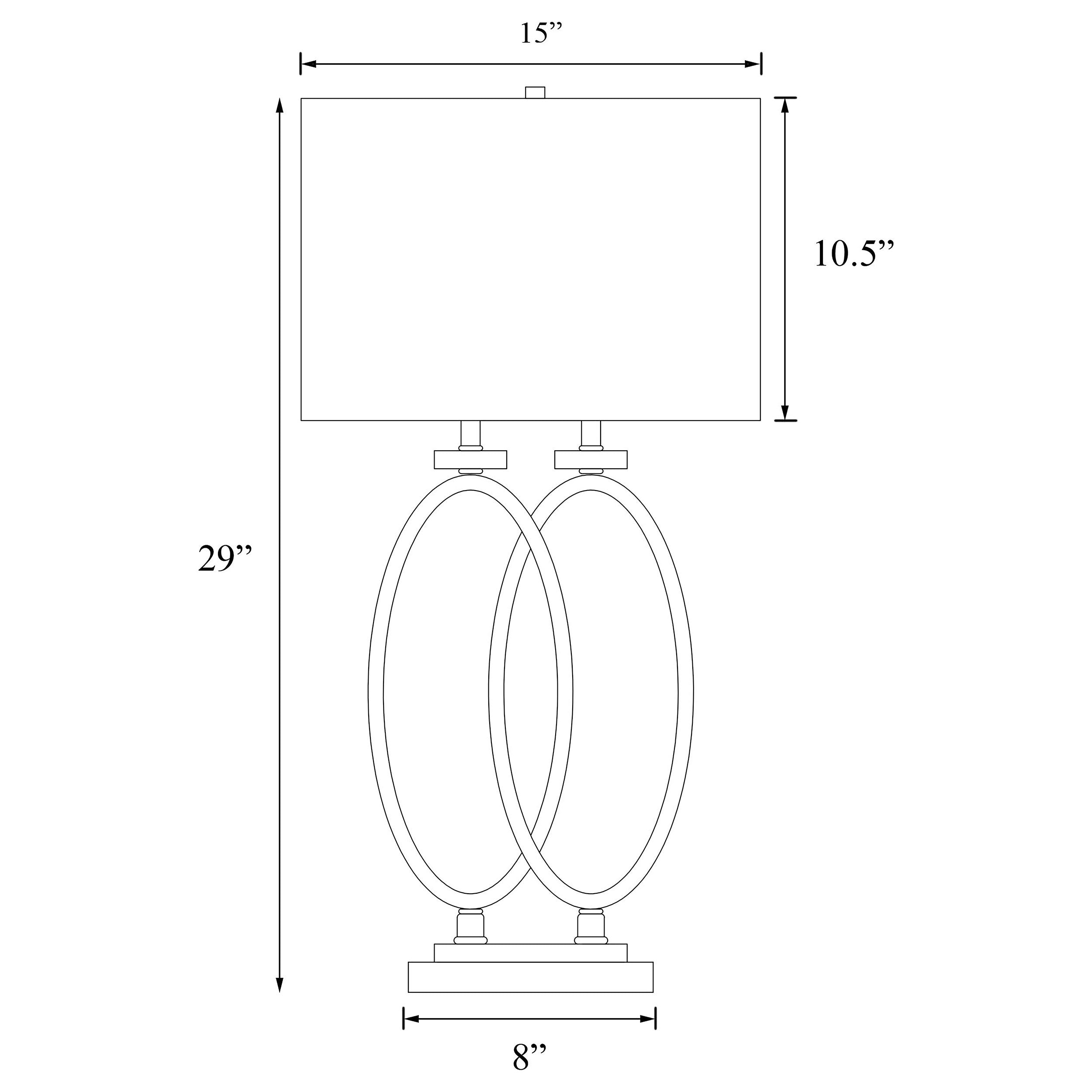 Izuku 29-inch Rectangular Shade Table Lamp Brush Nickel
