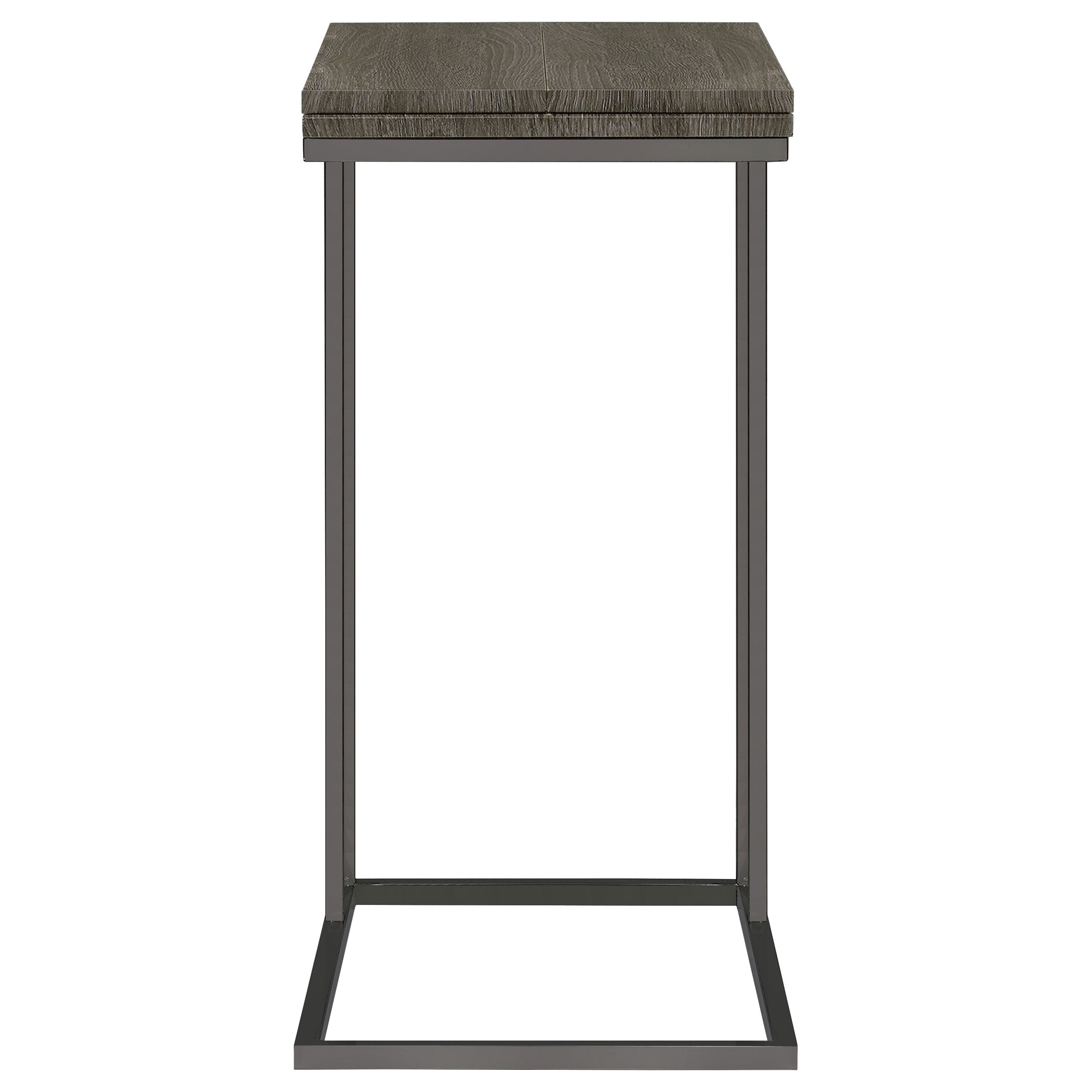 Pedro Expandable C-Shaped Sofa Side Table Weathered Grey