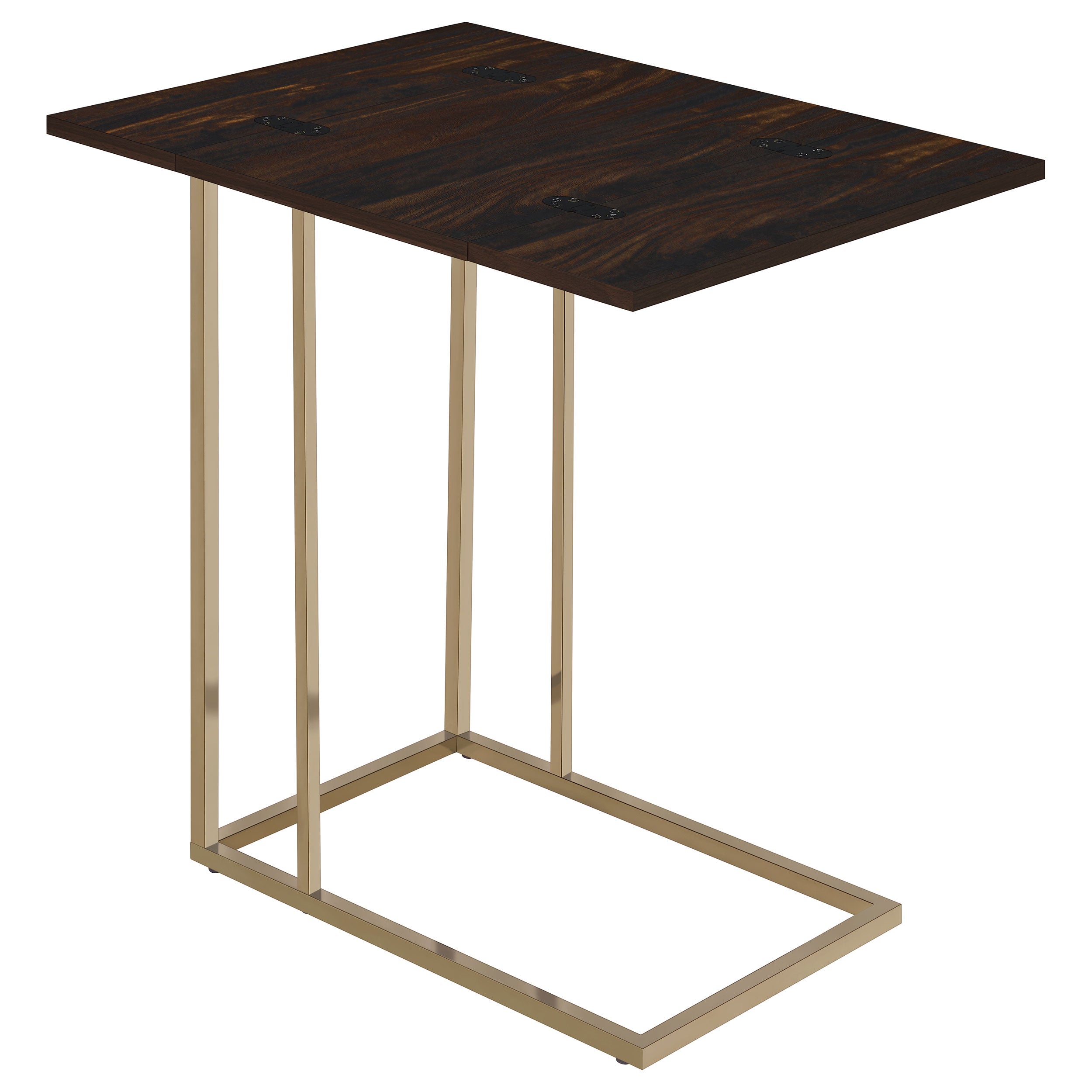 Pedro Expandable Top Accent Table Chestnut and Chrome