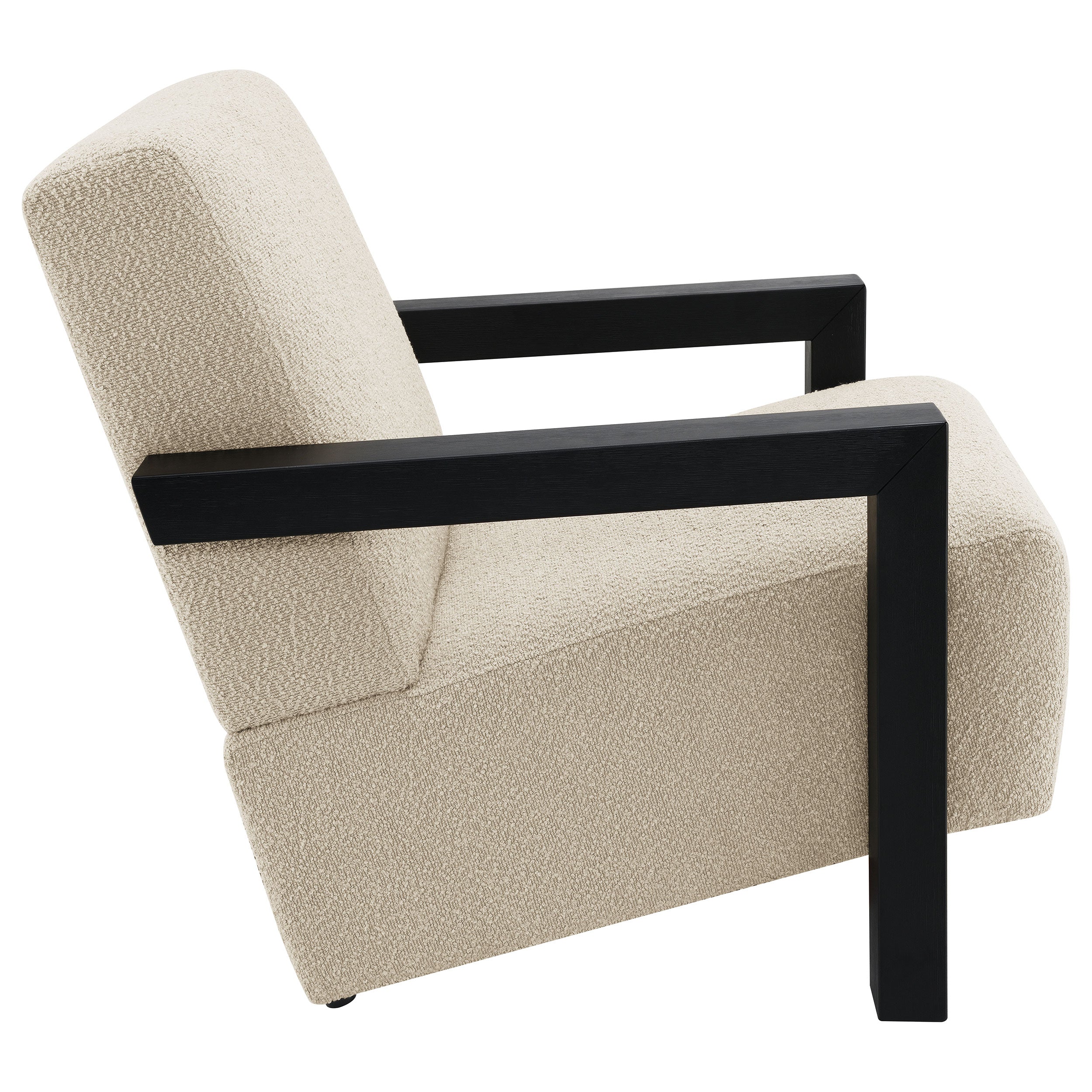 Fitzroy Boucle Upholstered Accent Arm Chair Ivory