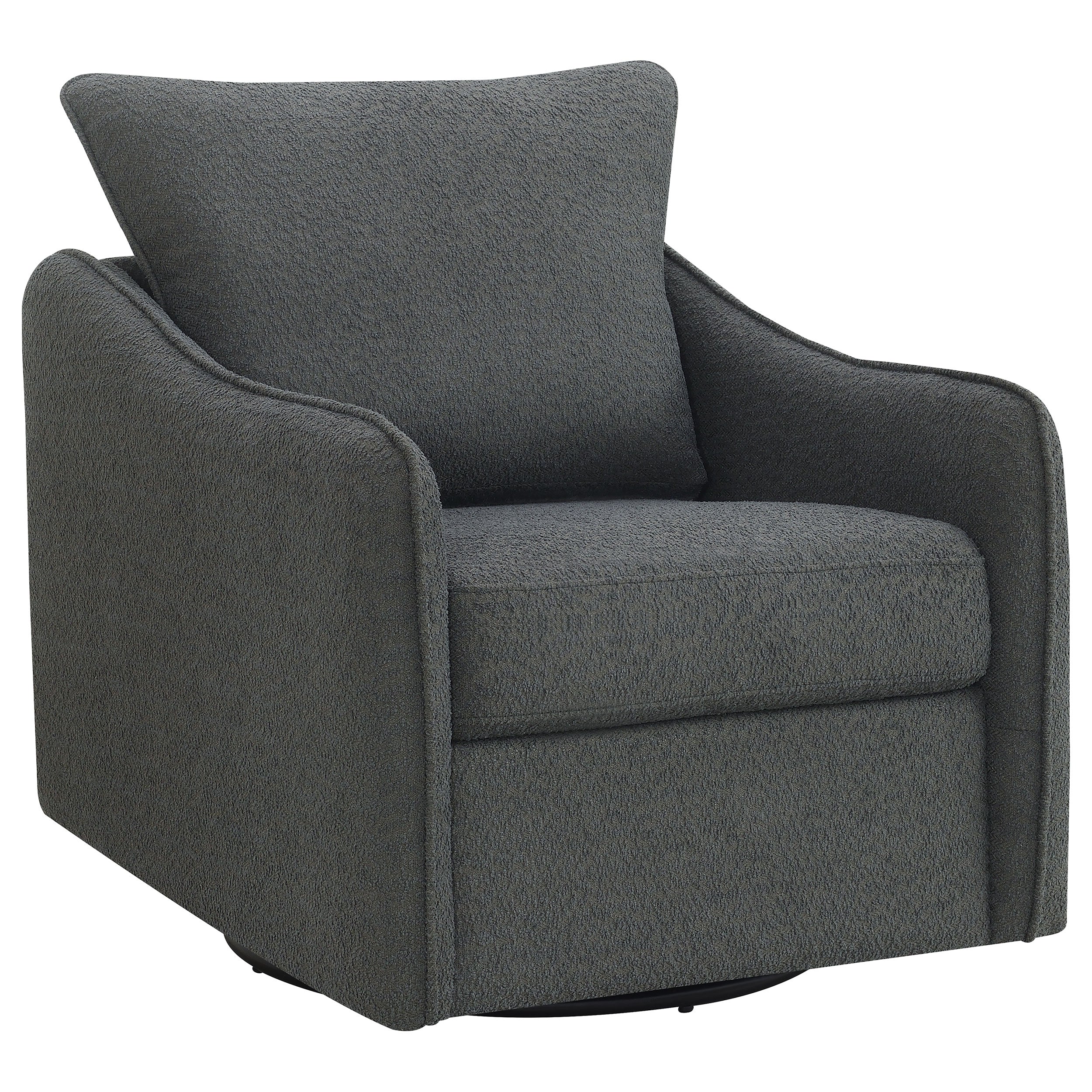 Madia Upholstered Sloped Arm Swivel Glider Chair Vanilla
