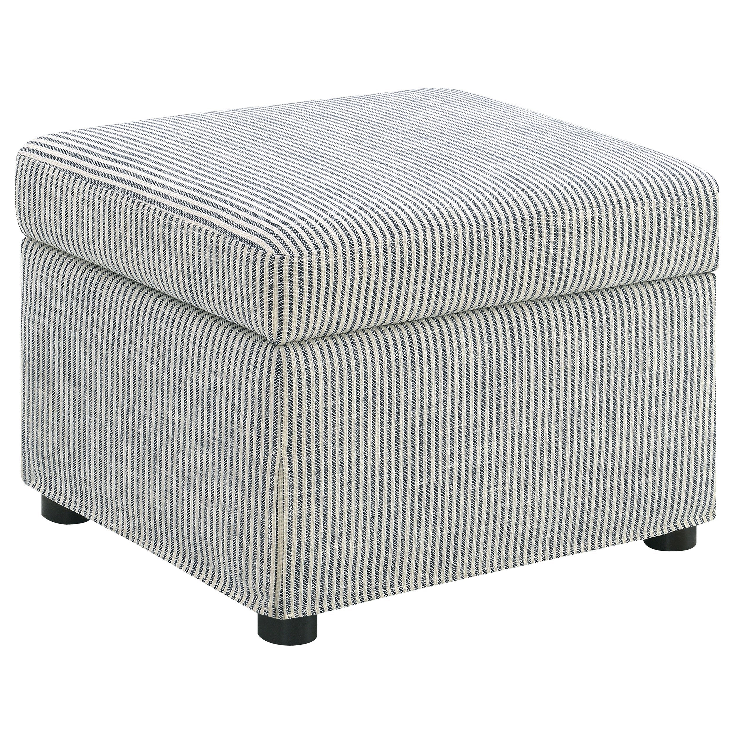 Winter Upholstered Hydraulic Lift Top Storage Ottoman Beige