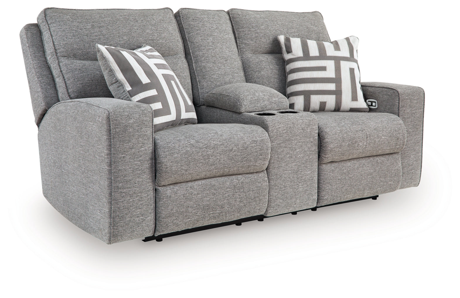 Biscoe Power Reclining Loveseat/Console/Adjustable Headrest