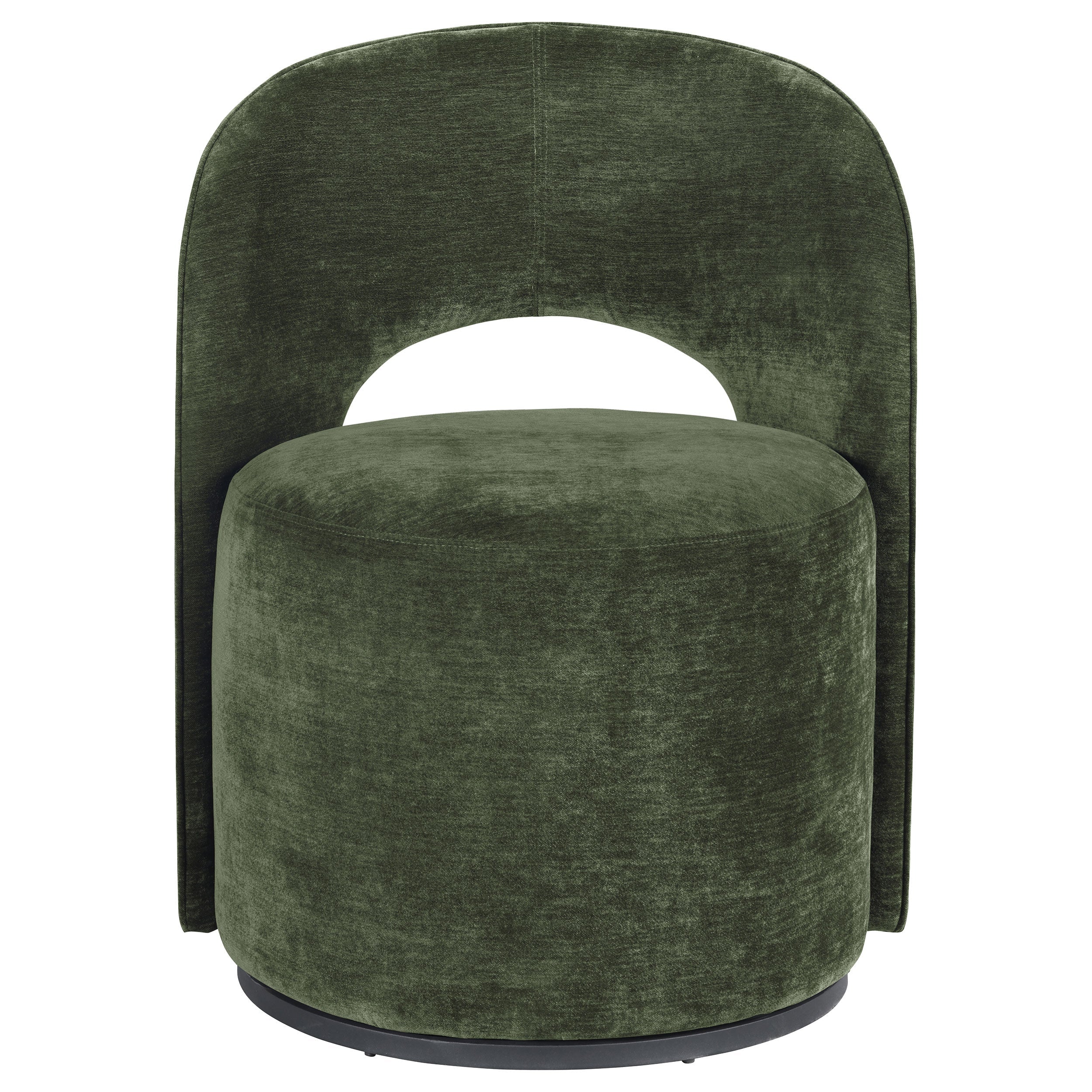 Harjo Velvet Upholstered Swivel Accent Chair Charcoal Grey