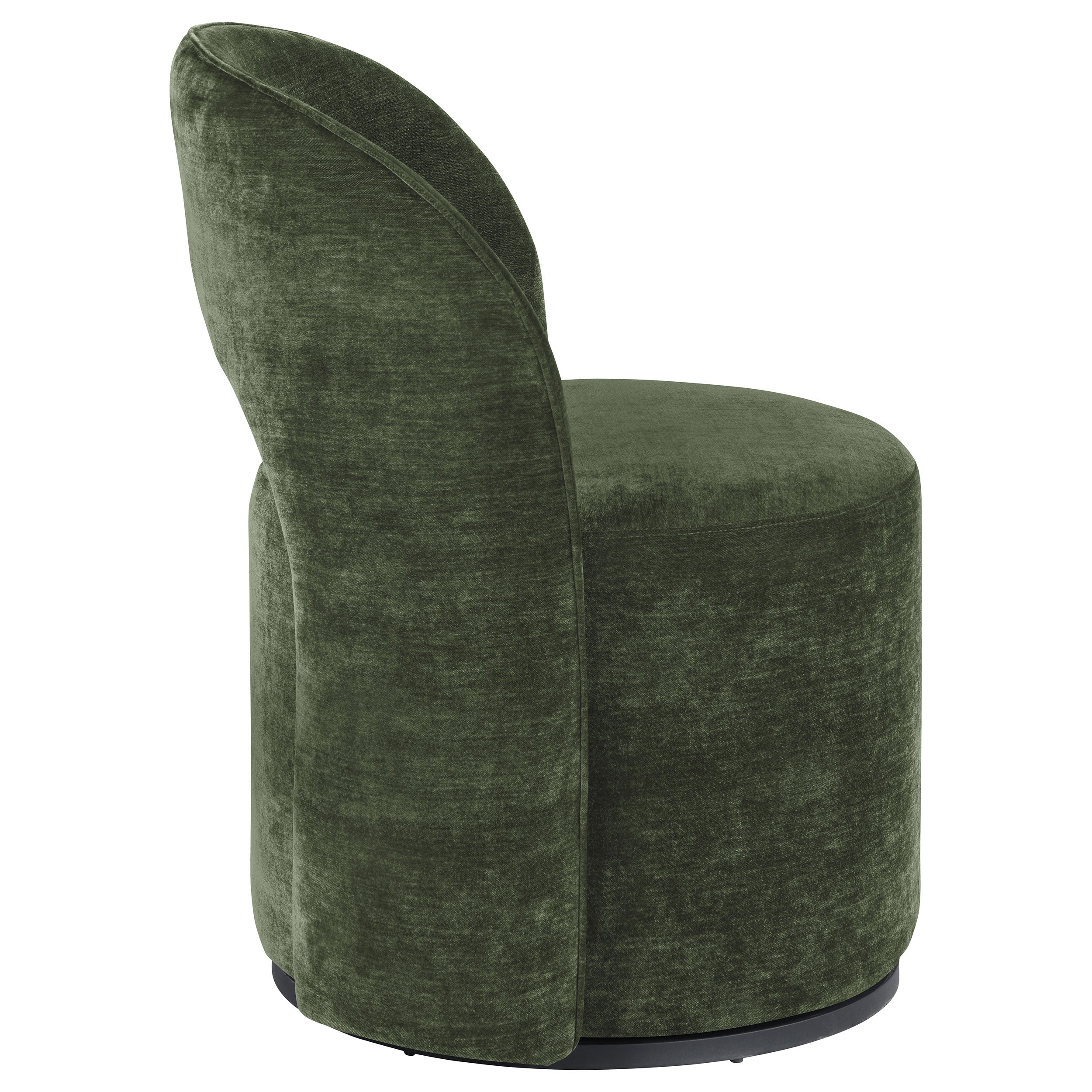 Harjo Velvet Upholstered Swivel Accent Chair Charcoal Grey
