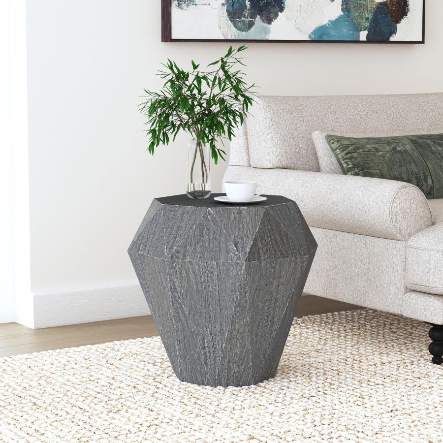 Jacinto Octagonal Solid Wood Side Table