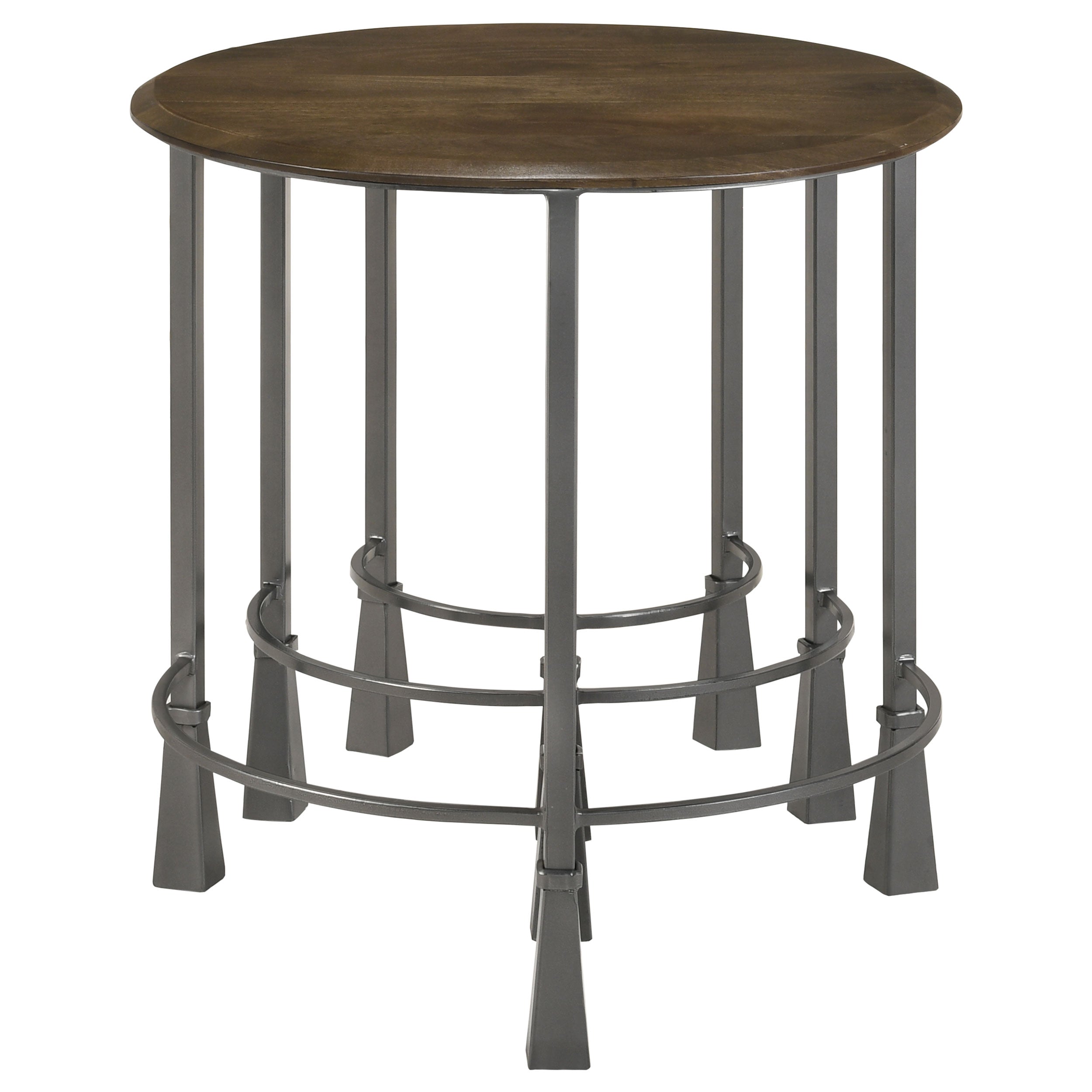 Deja Round Nesting Table Set Natural and Gunmetal