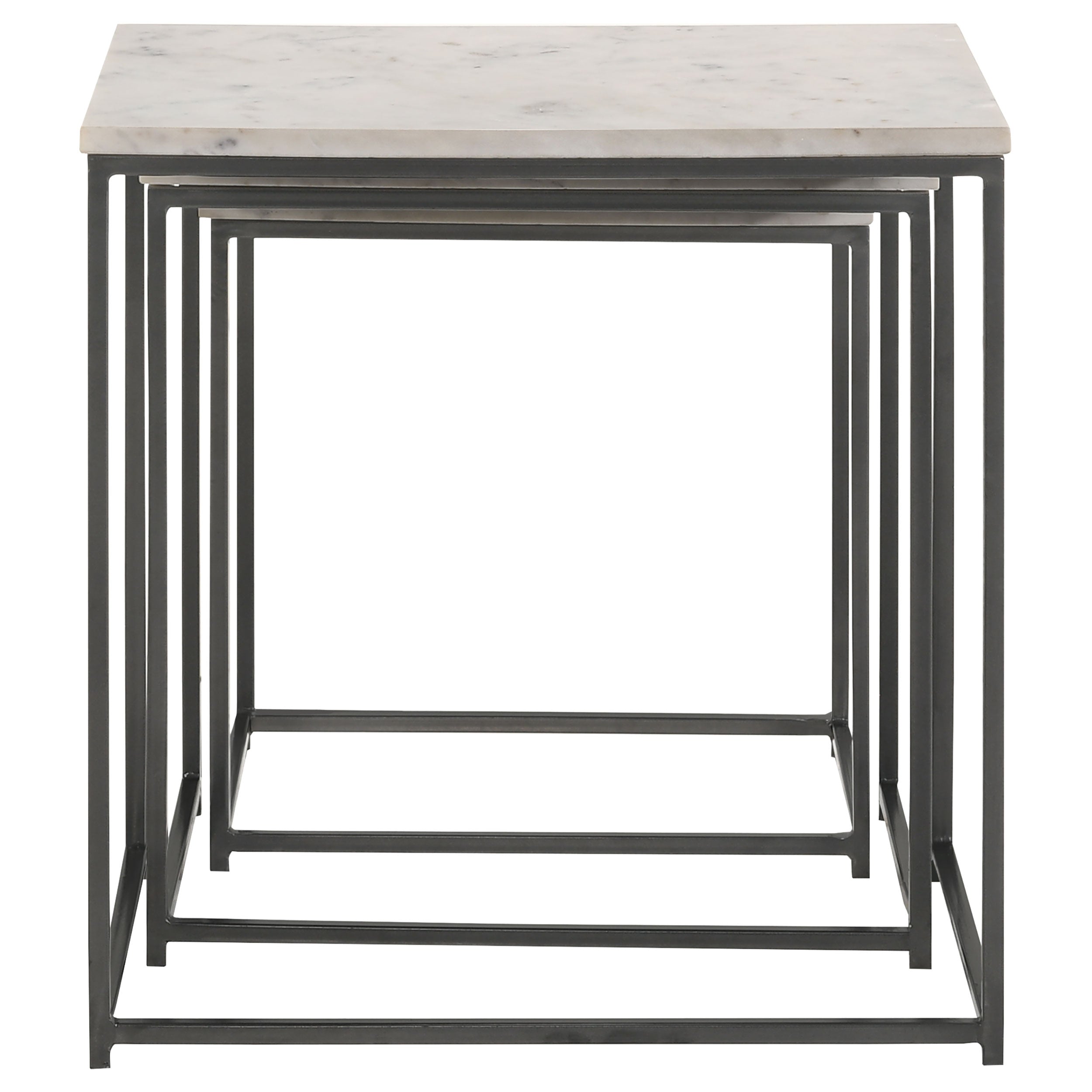 Medora Marble Top Nesting Table Set White