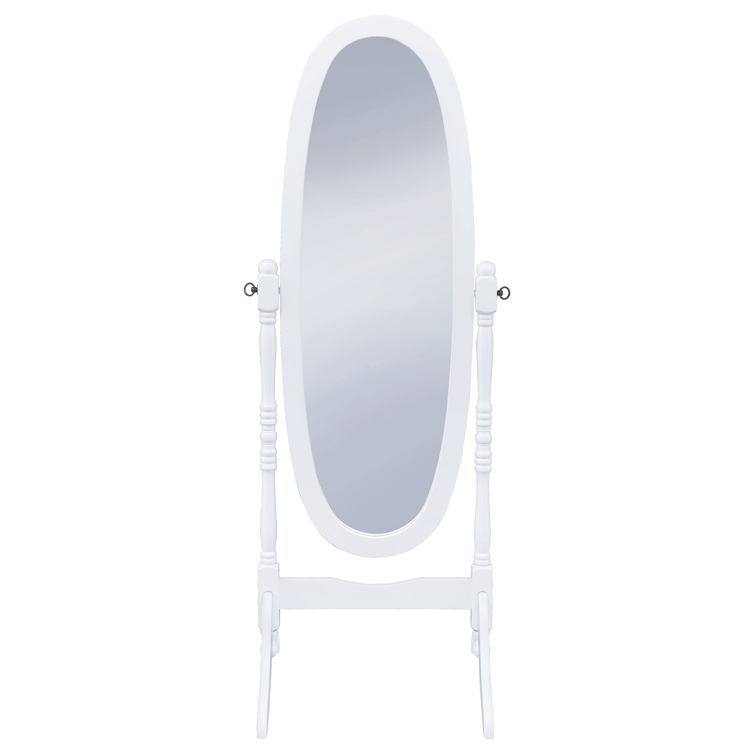Foyet Wood Adjustable Length Cheval Mirror Black