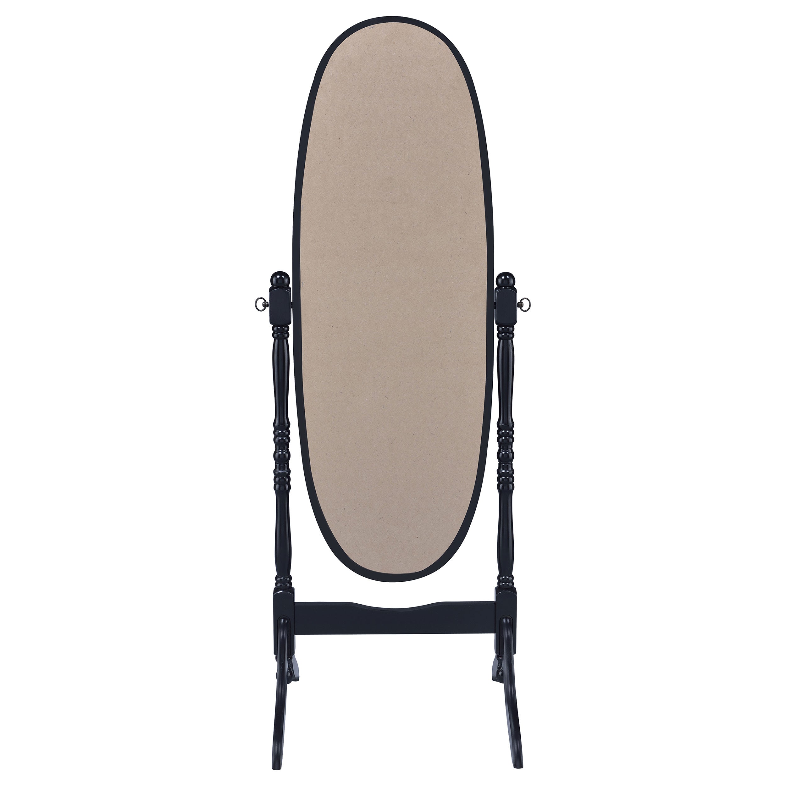Foyet Wood Adjustable Length Cheval Mirror Black