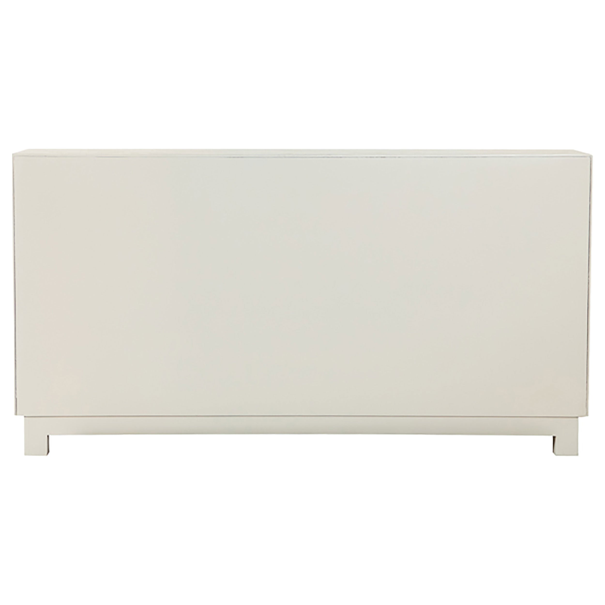 Voula 4-door Wood Accent Storage Cabinet White and Gold
