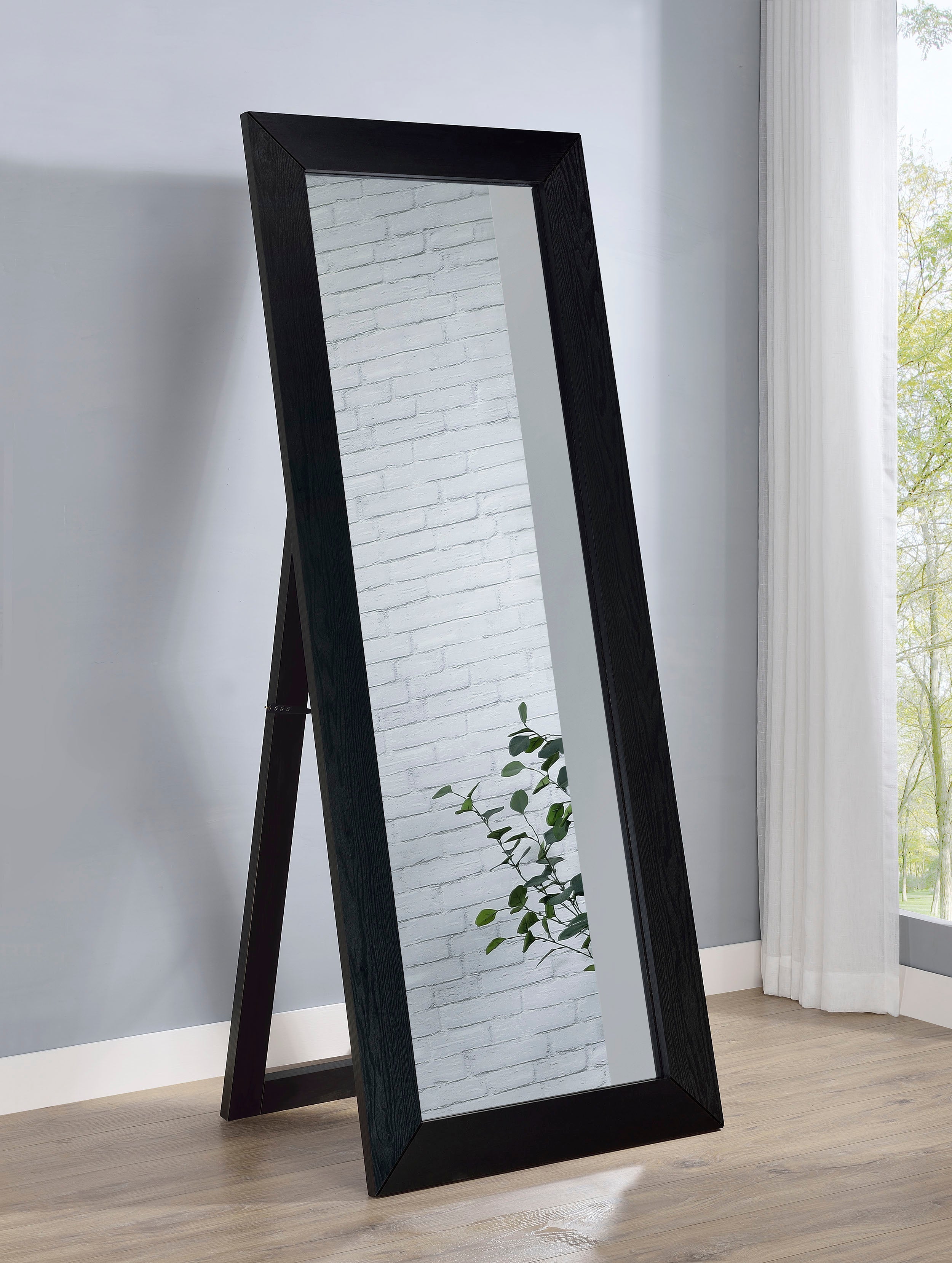 Cadence Tempered Glass Length Mirror Grey Washed Oak