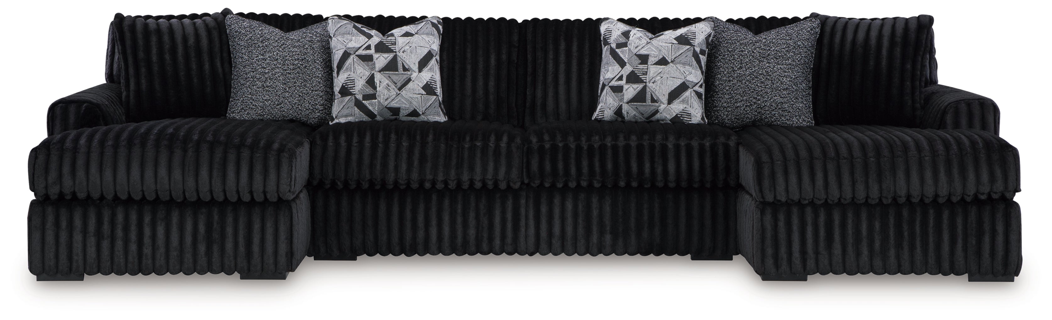 Midnight-Madness Sectional with Chaise Set