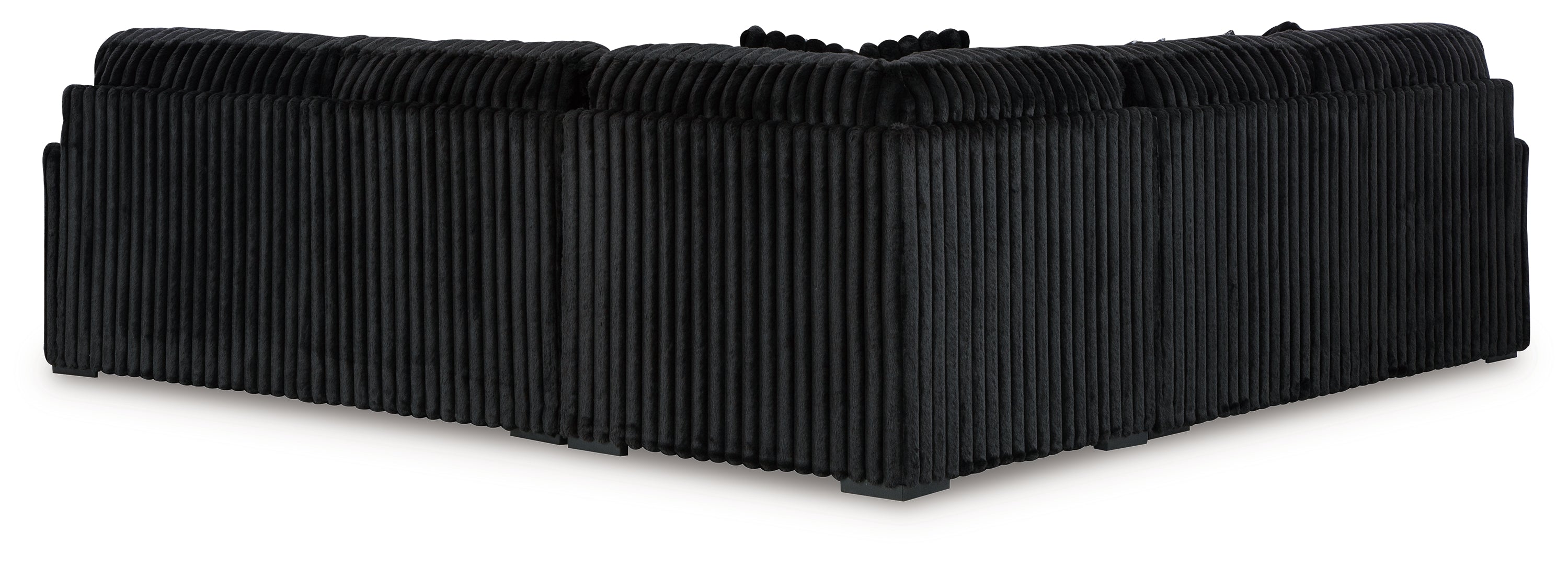 Midnight-Madness 2-Piece black Sectional Sofa with Chaise