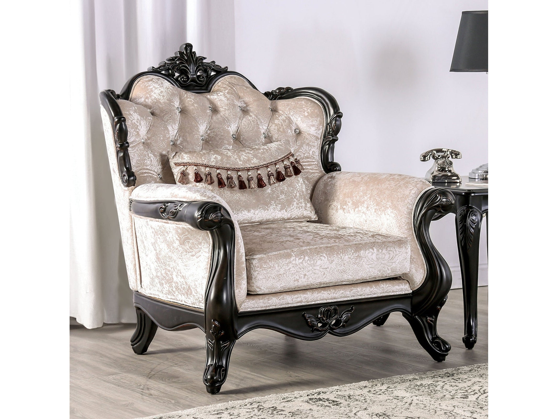 Acapulco Black/Off-White Chair