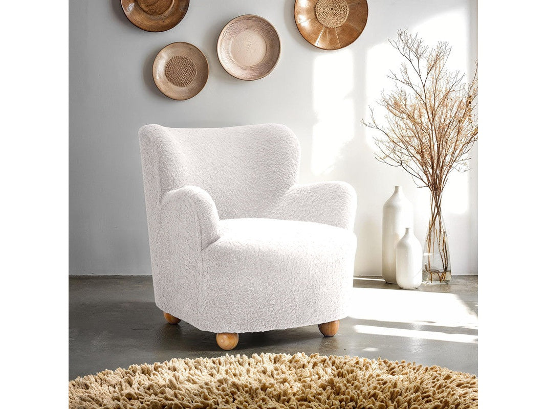 Acaso White Accent Chair