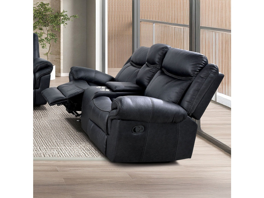 Agata Black Loveseat
