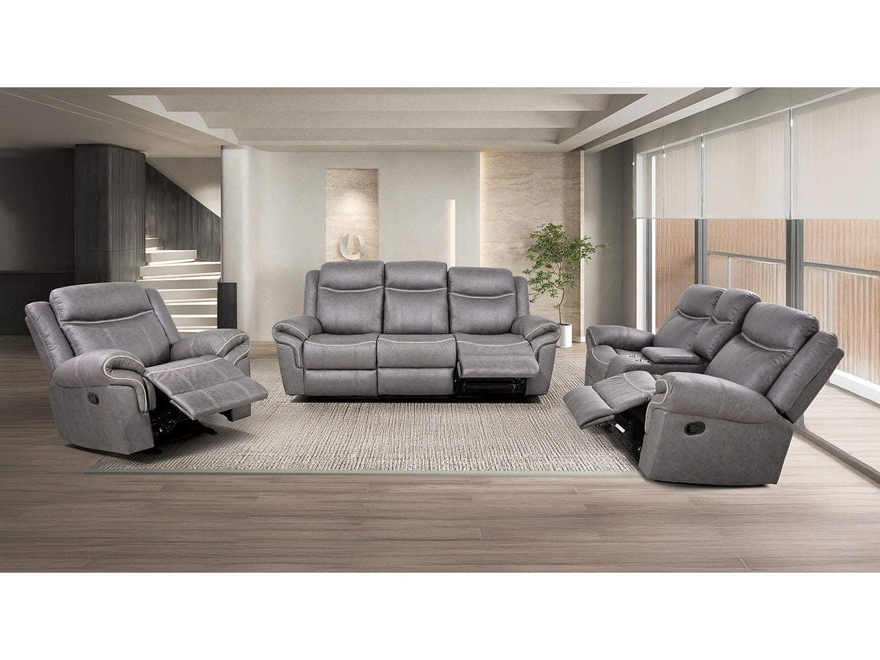 Agata Warm Gray Sofa & Loveseat