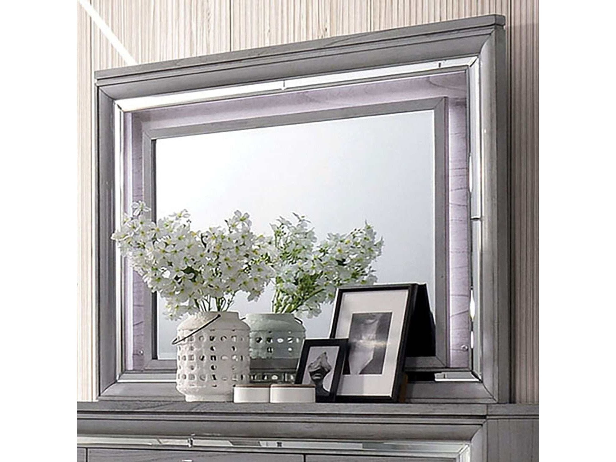 Alanis Gray Mirror w/ LED Light