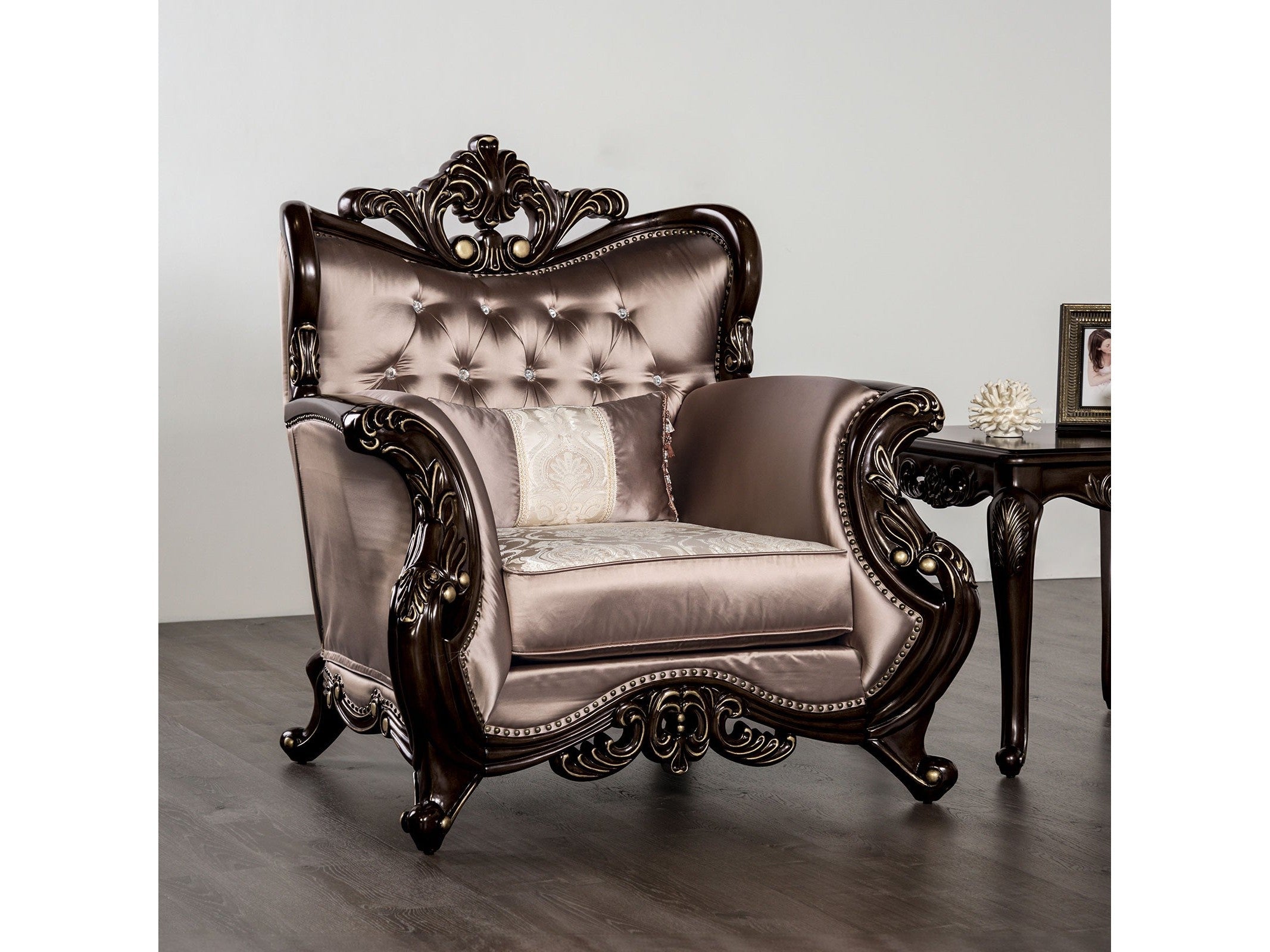 Albacete Dark Cherry/Brown Chair