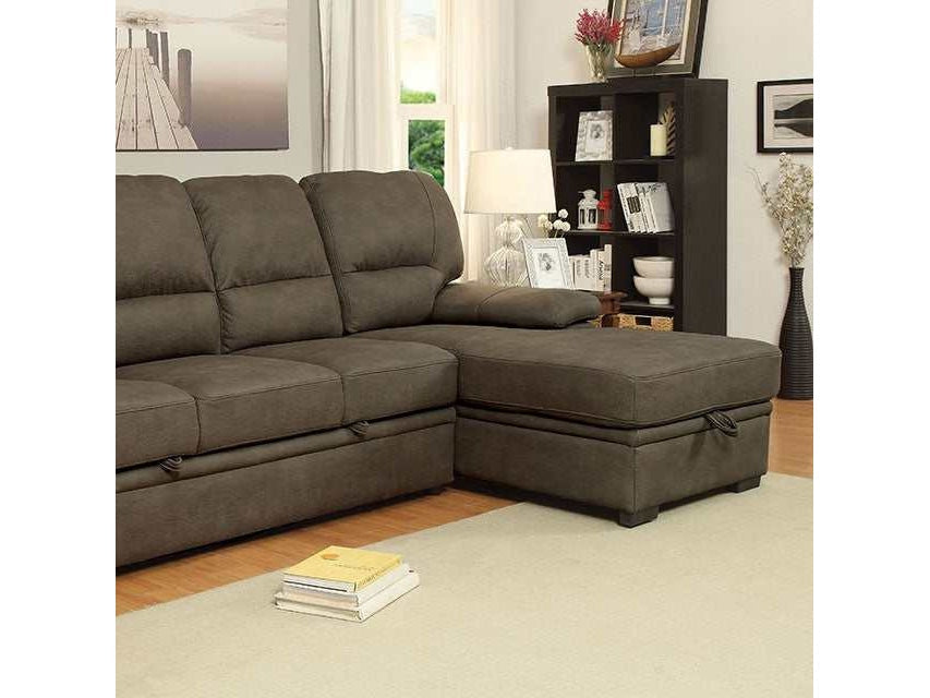 Alcester Brown Sectional w/ Sleeper