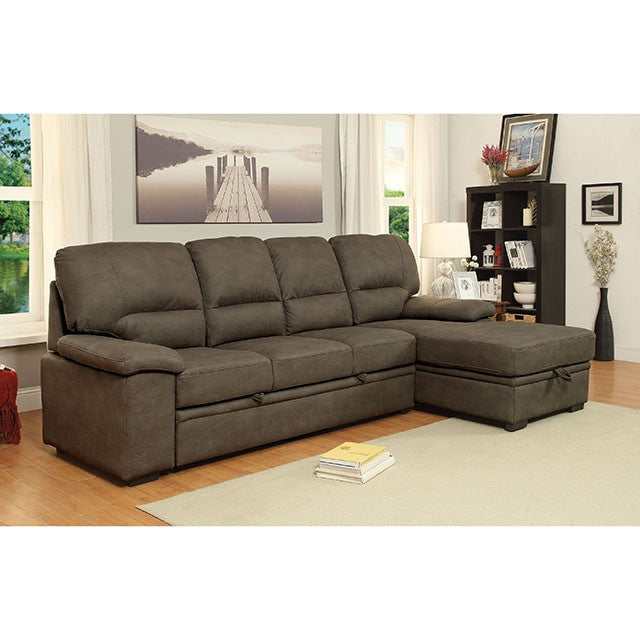 Alcester Brown Sectional w/ Sleeper
