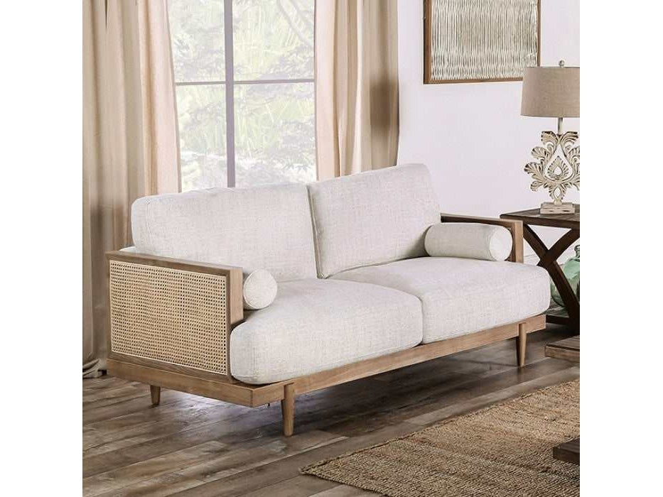 Alesund Beige & Light Oak Loveseat