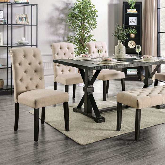 Alfred Antique Black Dining Table