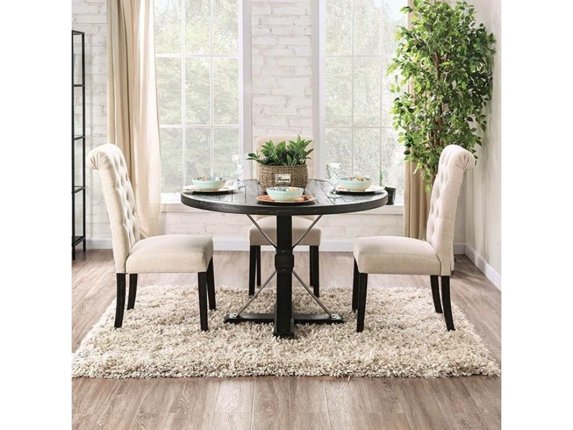 Alfred Antique Black Dining Table