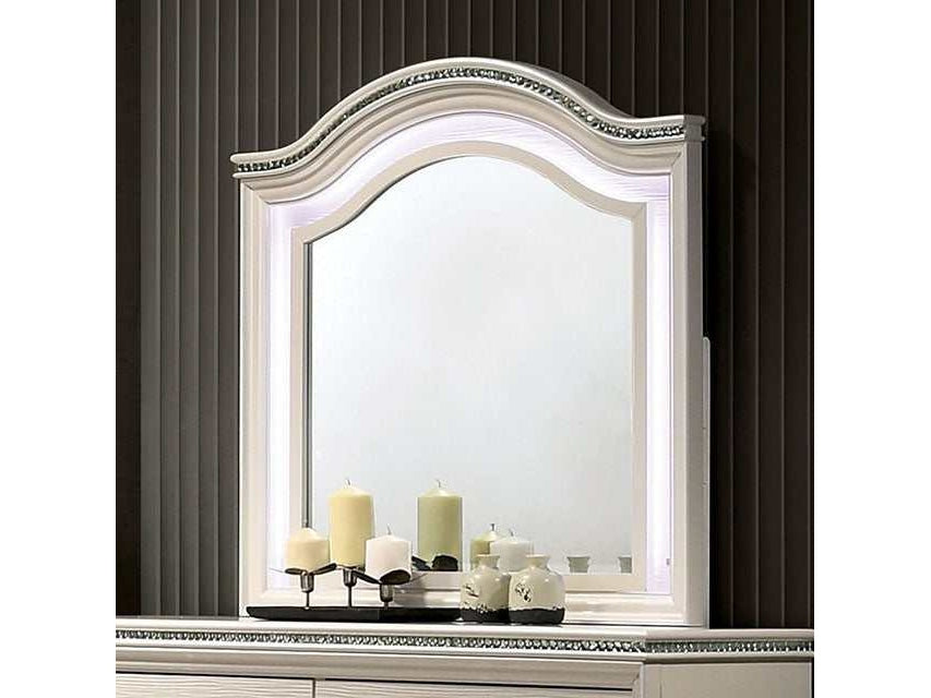 Allie Pearl White Mirror